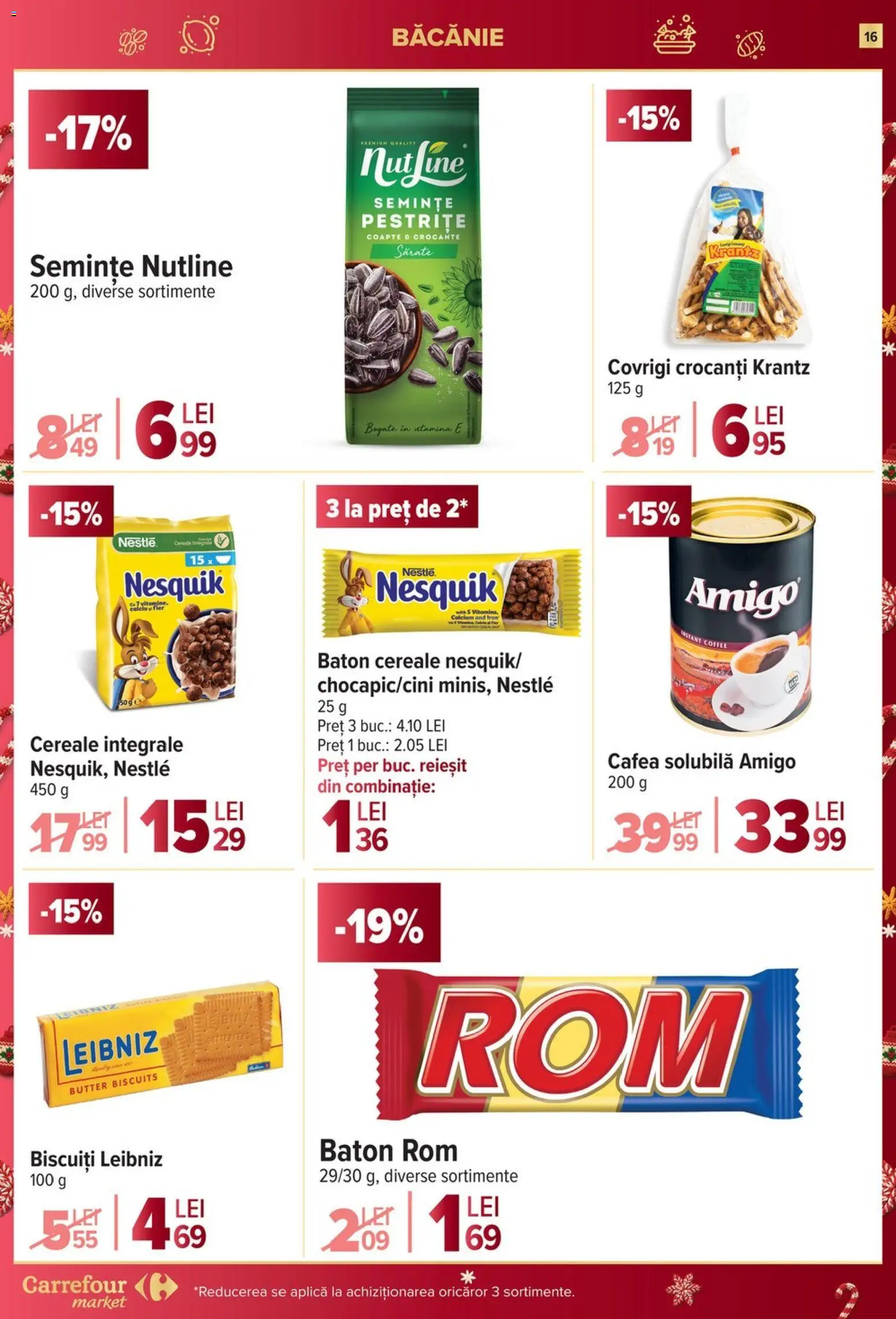 Noul catalog Carrefour – valabil de la 26.11.2025 | Pagină: 16 | Produse: Cafea, Rom, Cereale, Biscuiți