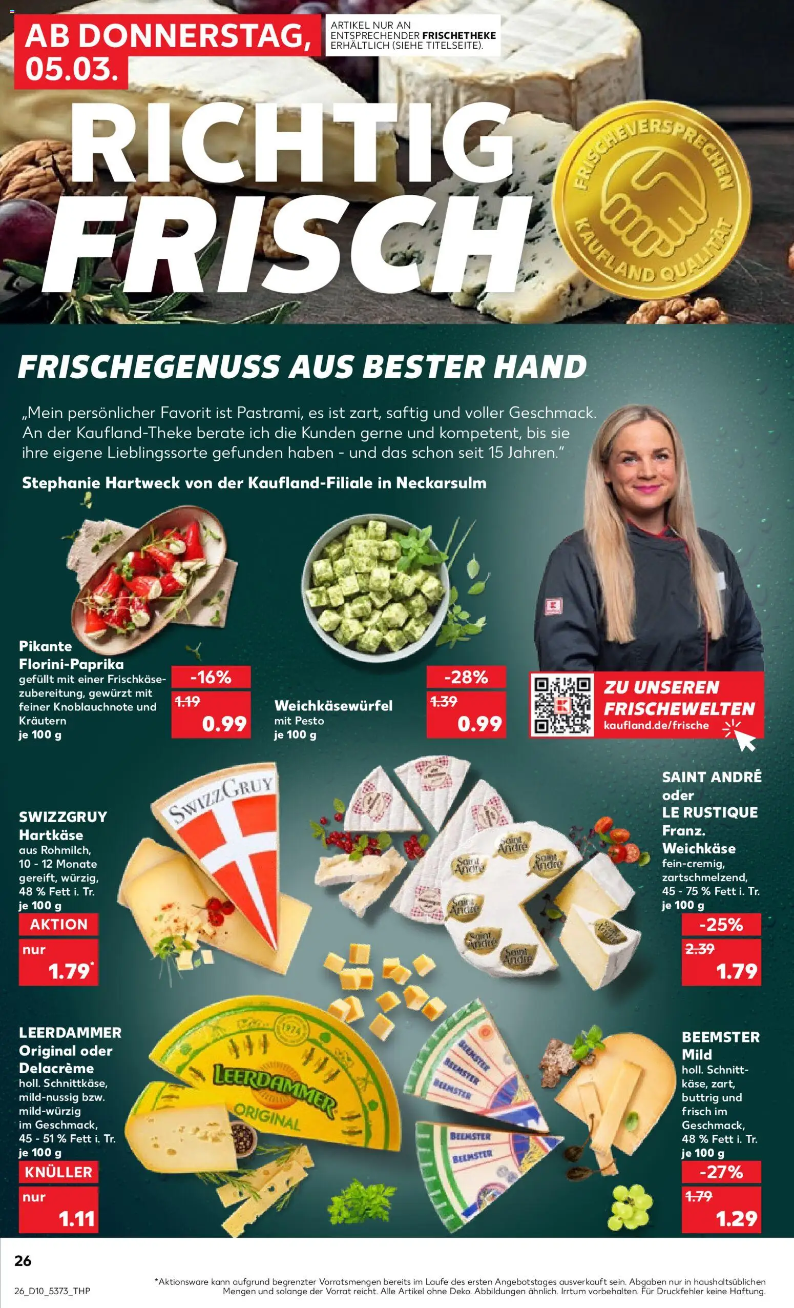 Kaufland prospekt Kiel	 – gültig ab 05.03.2026 | Seite: 26 | Produkte: Leerdammer, Frischkase