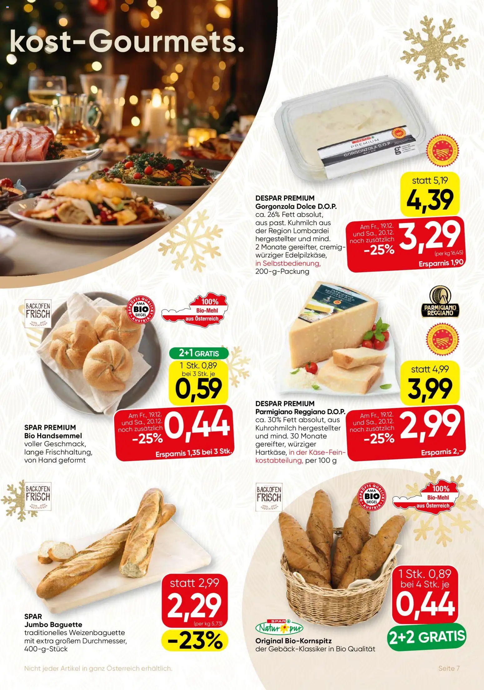 SPAR Gourmet Flugblatt gültig ab 18.12.2025 | Seite: 7 | Produkte: Jääkaappipakastin