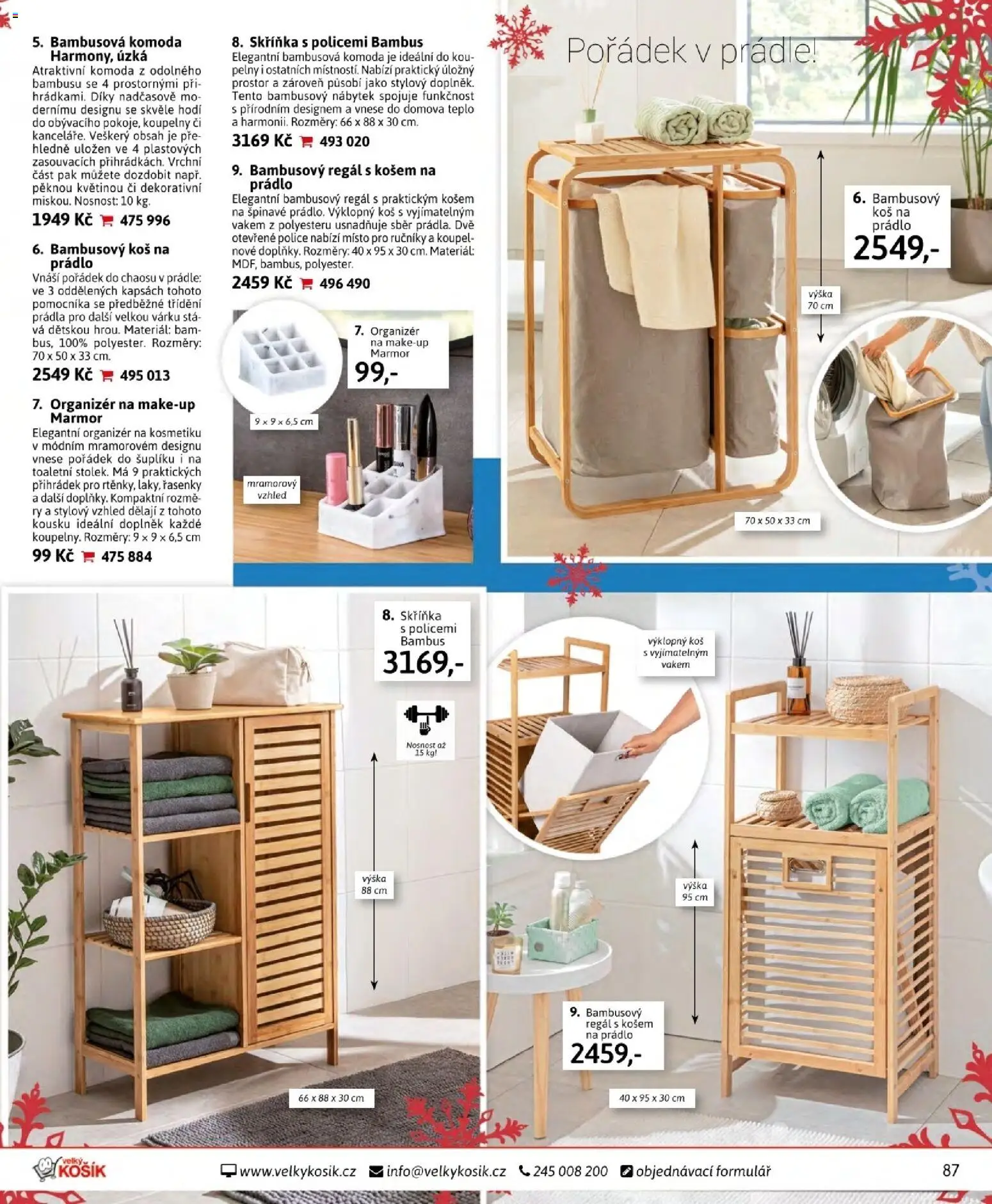 Velký Košík katalog listopad 2025 od 01.11.2025 | Strana: 87 | Produkty: Organizér na kosmetiku, Makeup, Skříňka, Koš