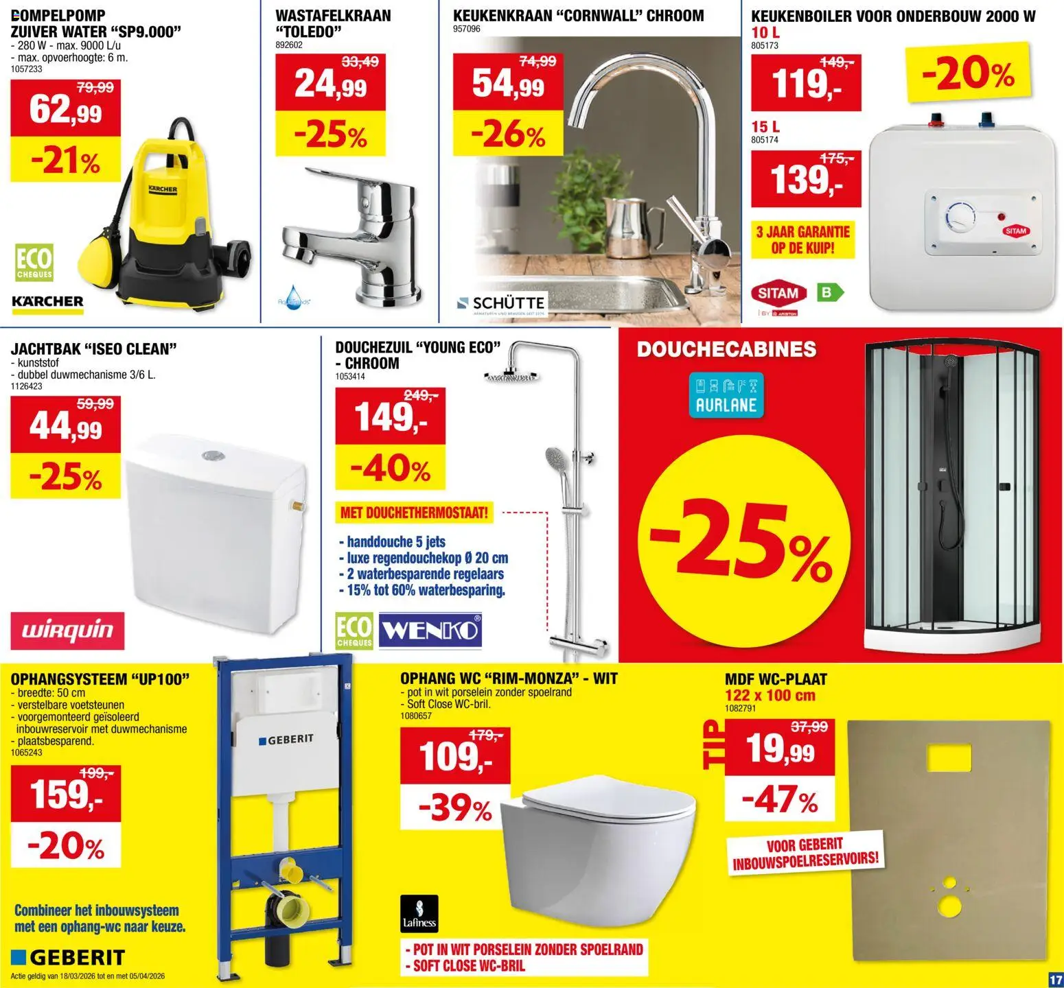 {H1} | Pagina: 17 | Producten: Wc, Pot