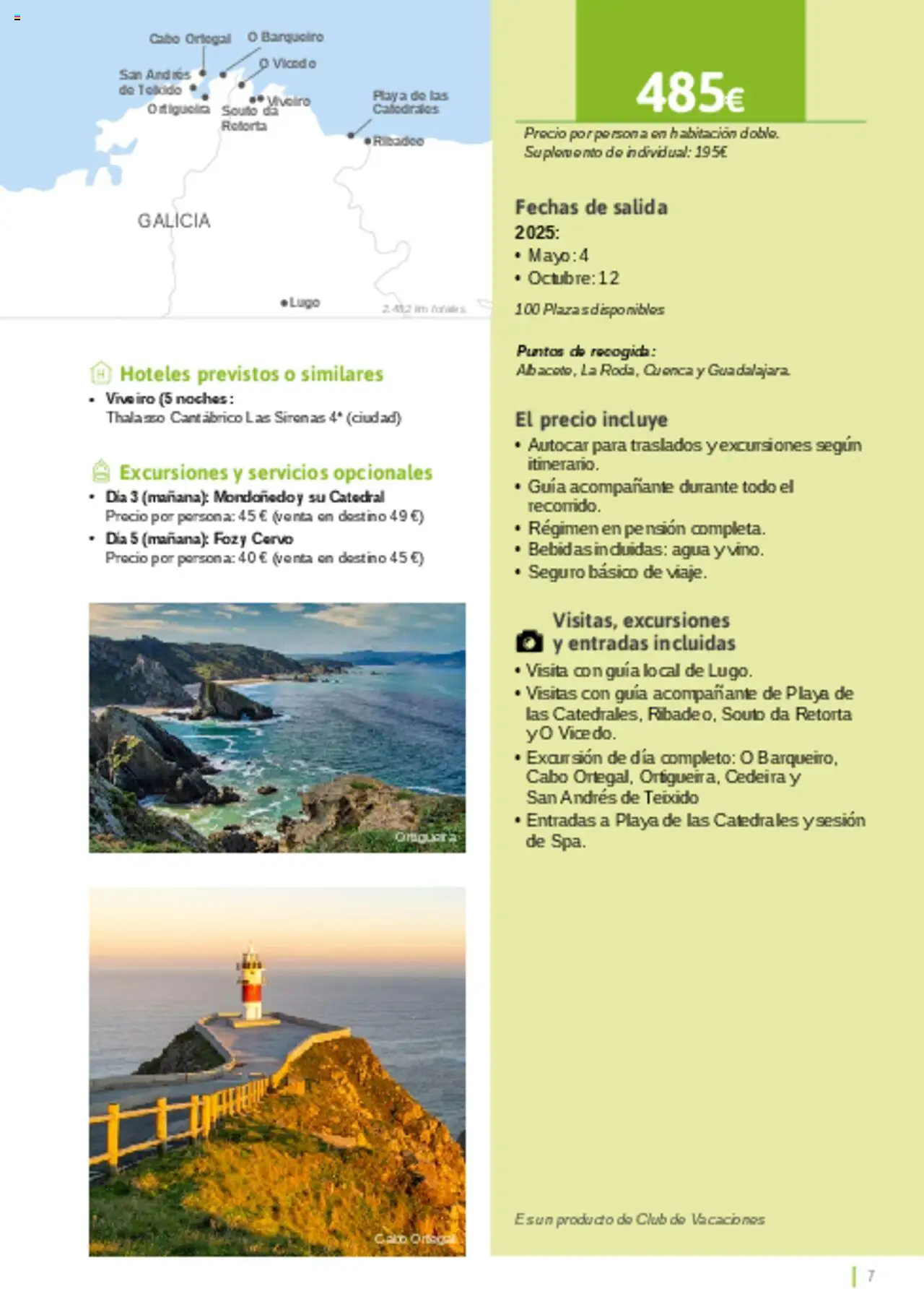 Viajes El Corte Inglés - Catálogo Turismo Social Castilla La Mancha │ válido desde el 03.02.2025 | Página: 7