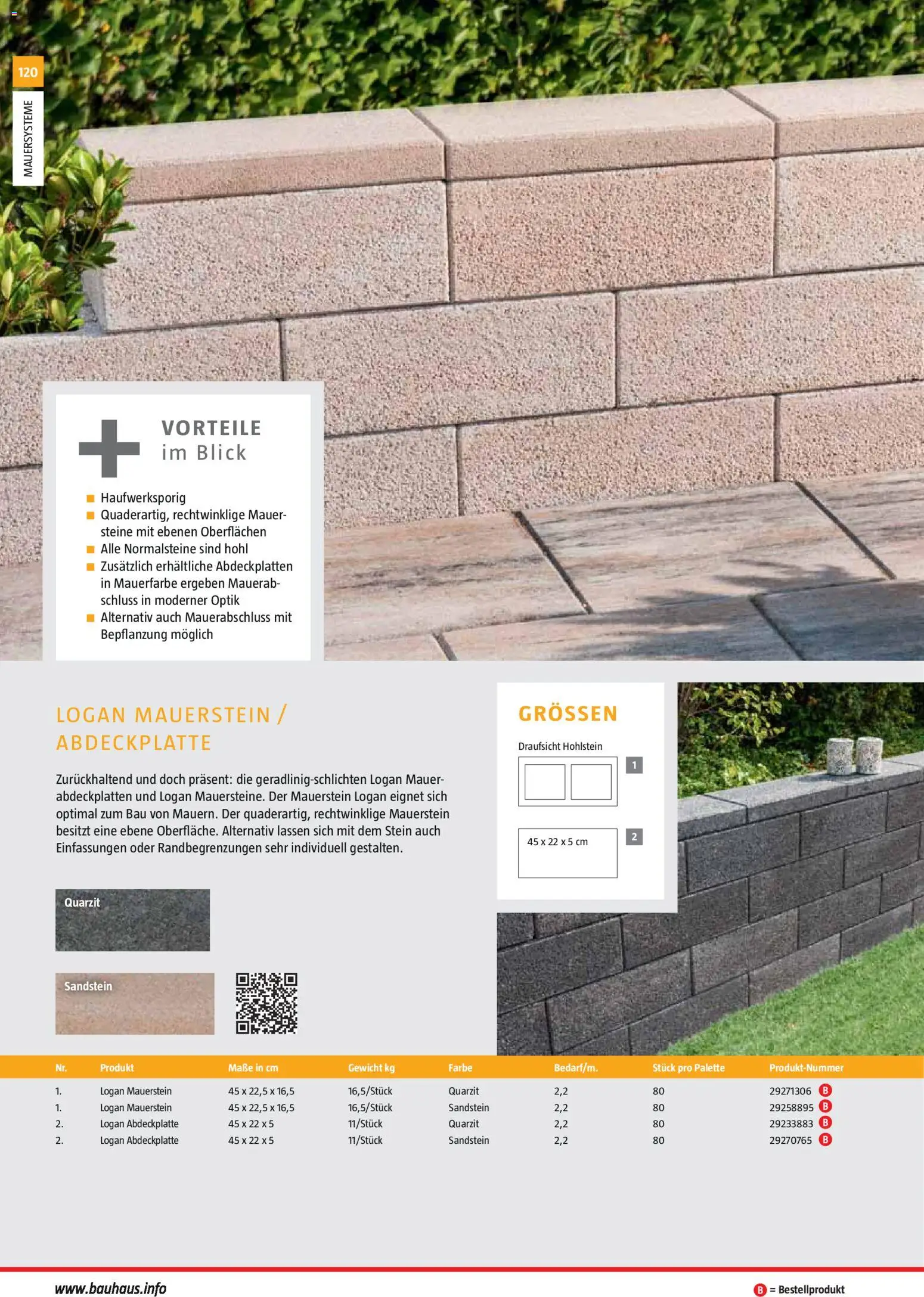 Bauhaus Gartenbaumaterialien 2026 – gültig ab 02.03.2026 | Seite: 120 | Produkte: Gewicht