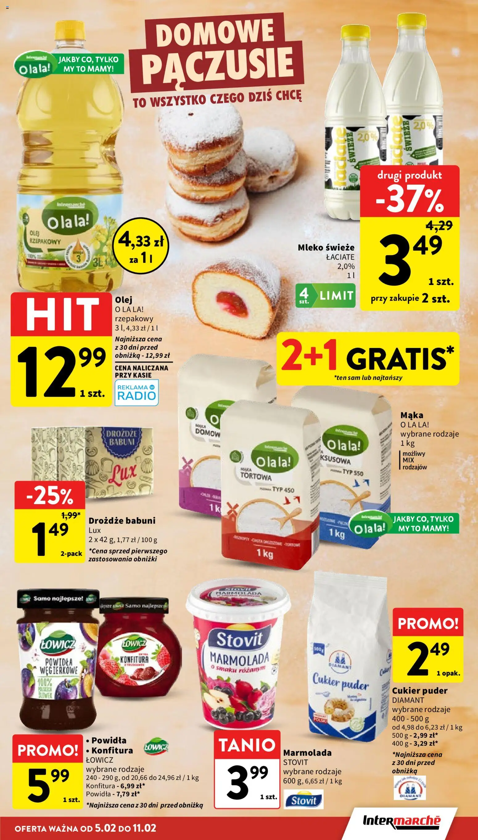 Intermarche Gazetka od 05.02.2026 | Strona: 23 | Produkty: Radio, Cukier puder, Puder, Olej