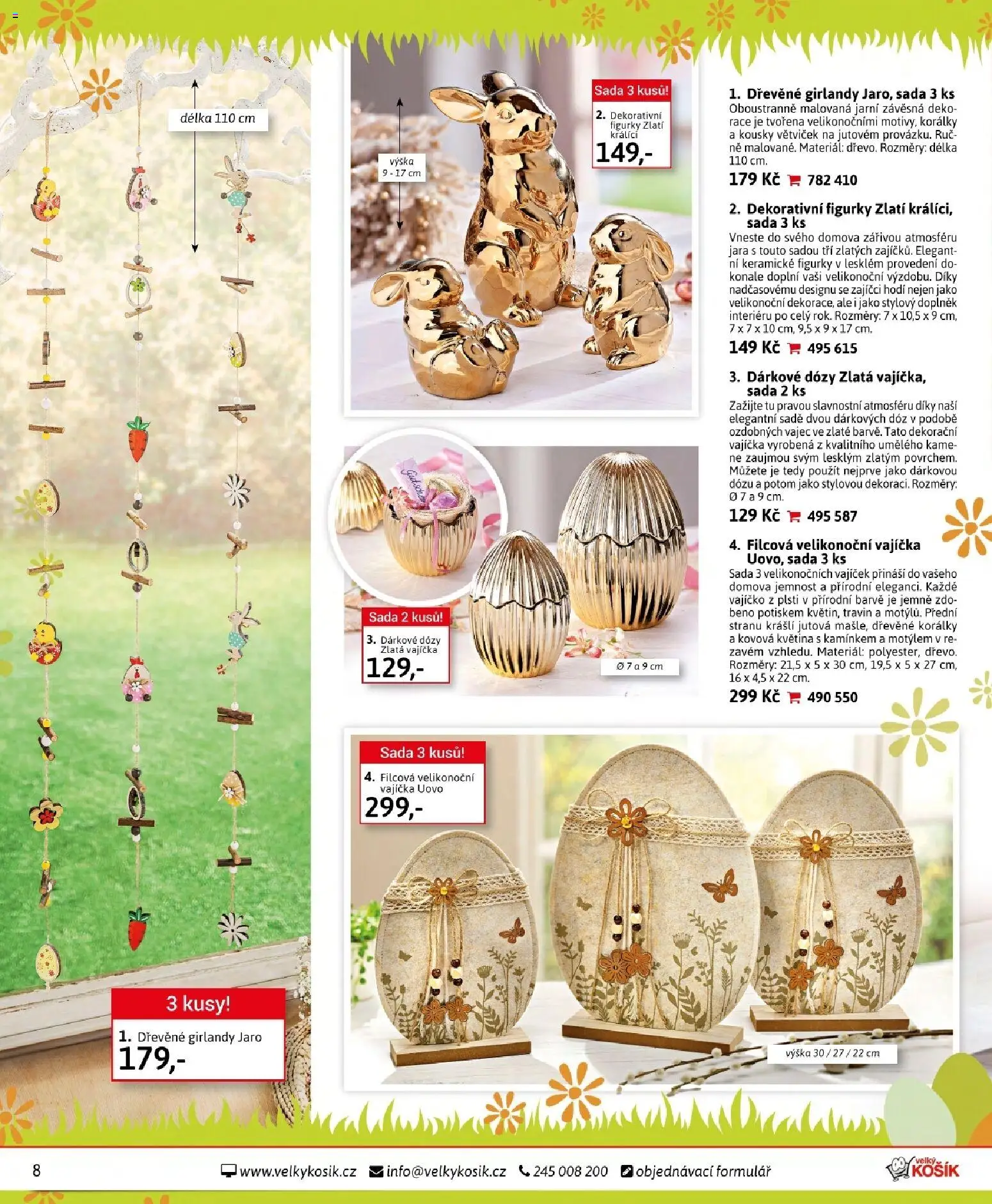 Velký Košík katalog březen 2026 od 01.03.2026 | Strana: 8 | Produkty: Vajíčka, Korálky, Dózy, Figurky