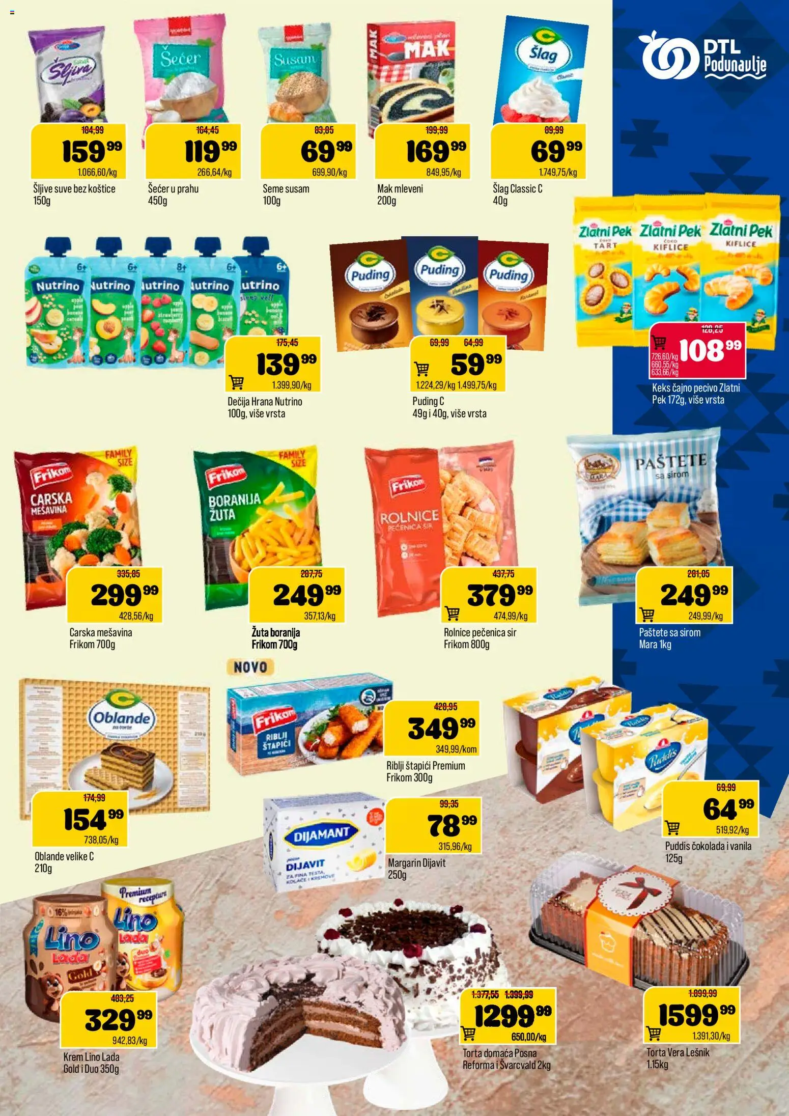 Podunavlje katalog - važi od 05.11.2025 | Strana: 7 | Proizvode: Puding, Mak, Čokolada, Pecivo