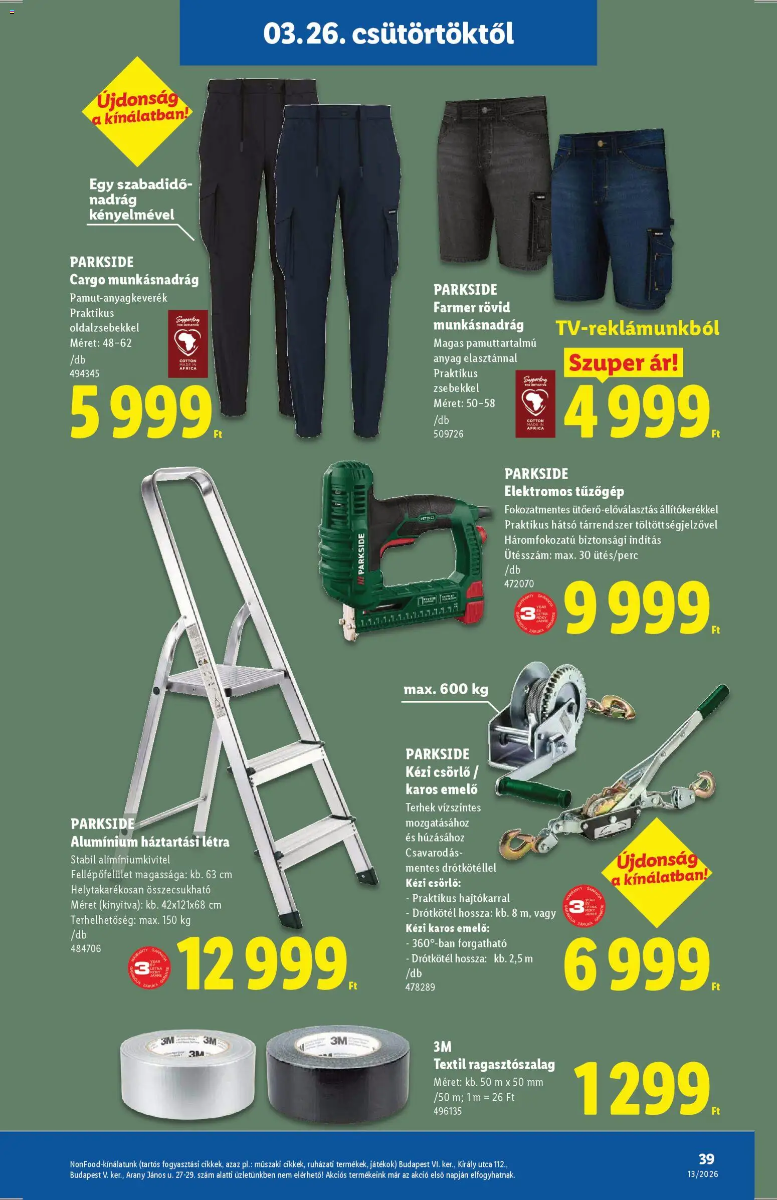 Lidl akciós ujság - amely érvényes a következő dátumtól: 26.03.2026 | Oldal: 39