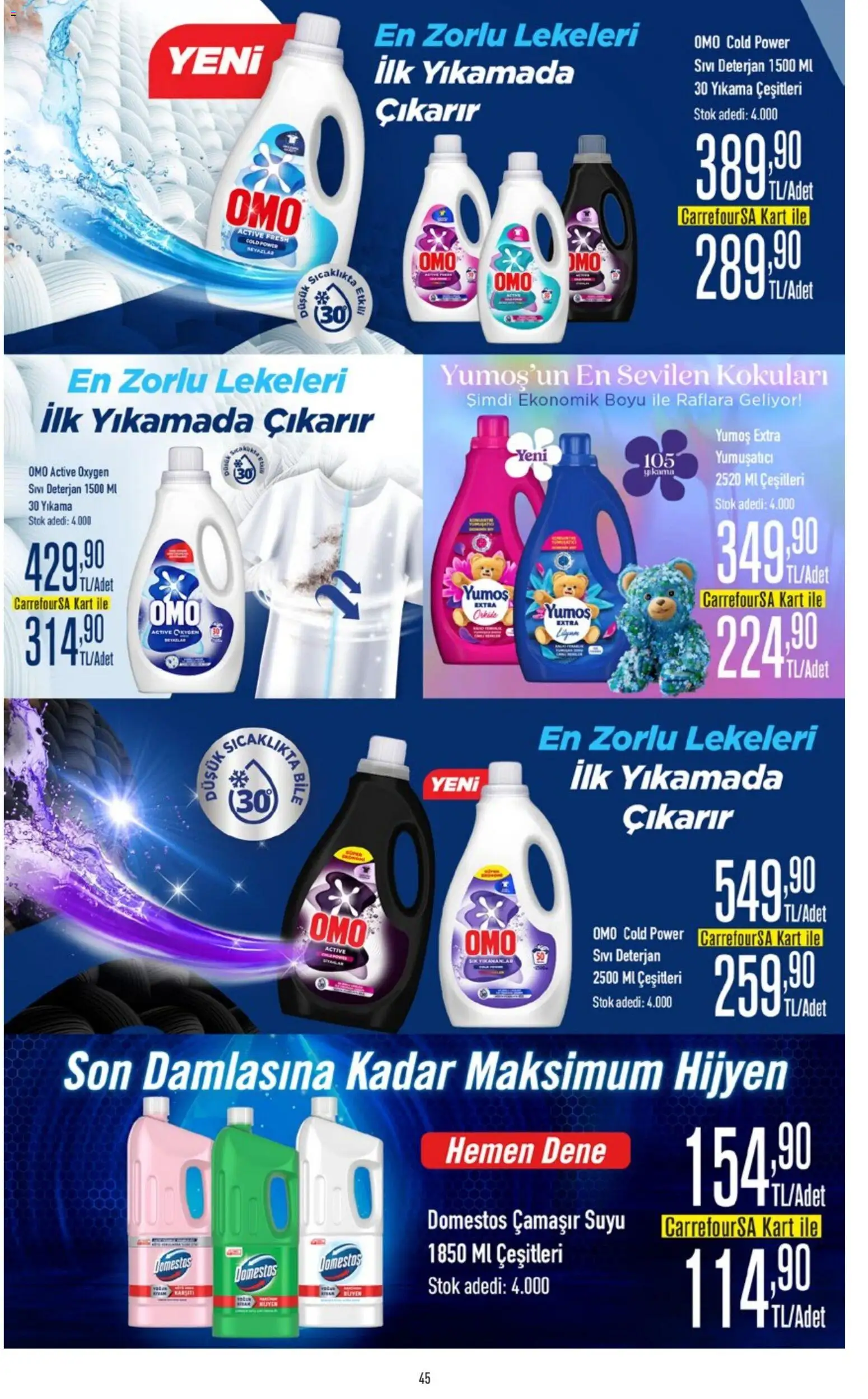 CarrefourSA Katalog - 04.12.2025 tarihinden itibaren geçerlidir | Sayfa: 44 | Ürünler: Yumuşatıcı, Deterjan
