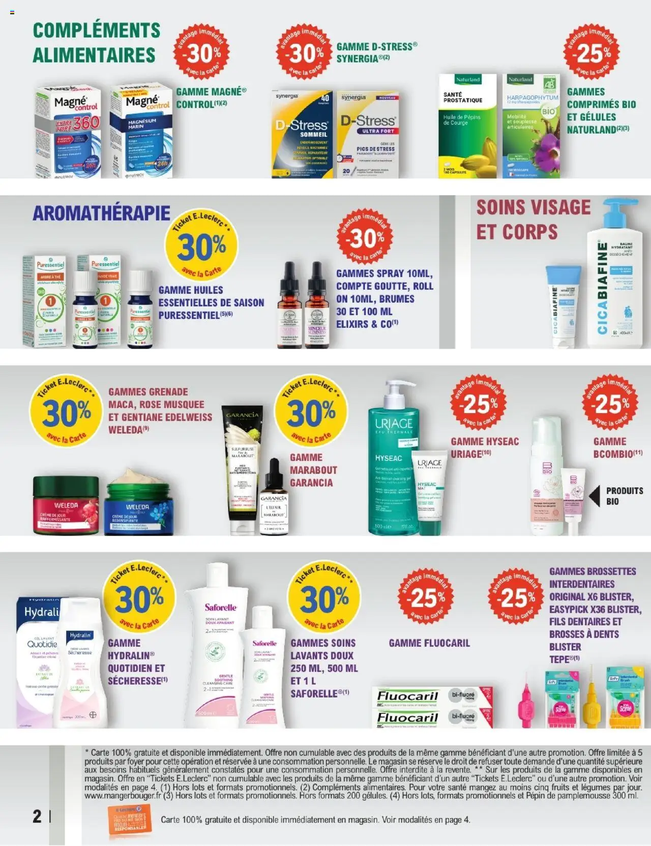  | Page: 2 | Produits: Courge, Eau thermale, Crème de jour, Huile