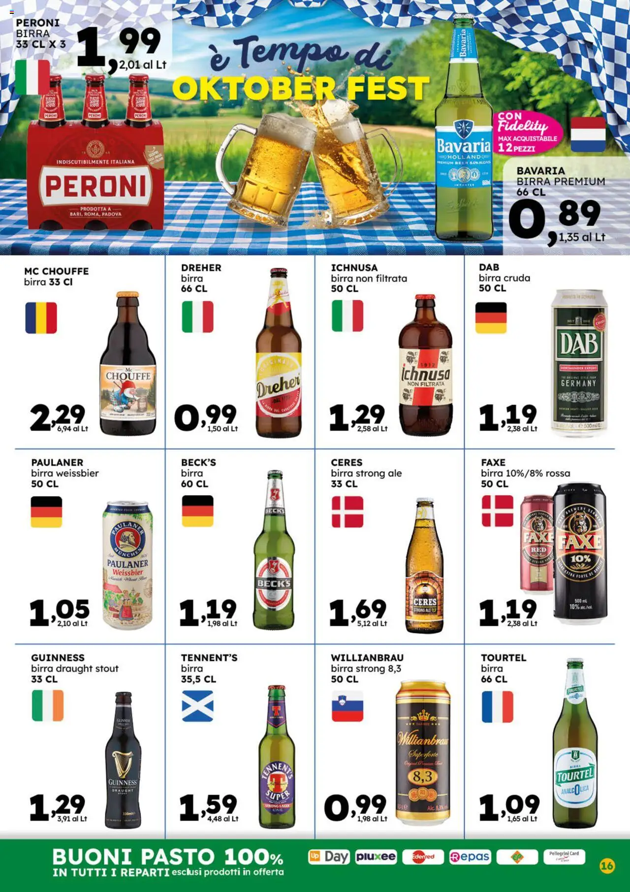 Volantino GECOP del 22.09.2025 | Pagina: 16 | Prodotti: Tennent's, Birra, Ceres