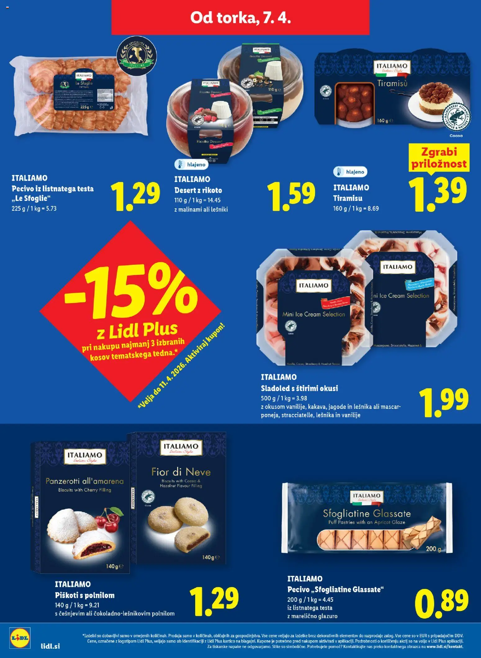 Novi Lidl katalog ponudbe – veljaven od 02.04.2026 | Stran: 54 | Izdelki: Jagode, Piskoti, Sladoled