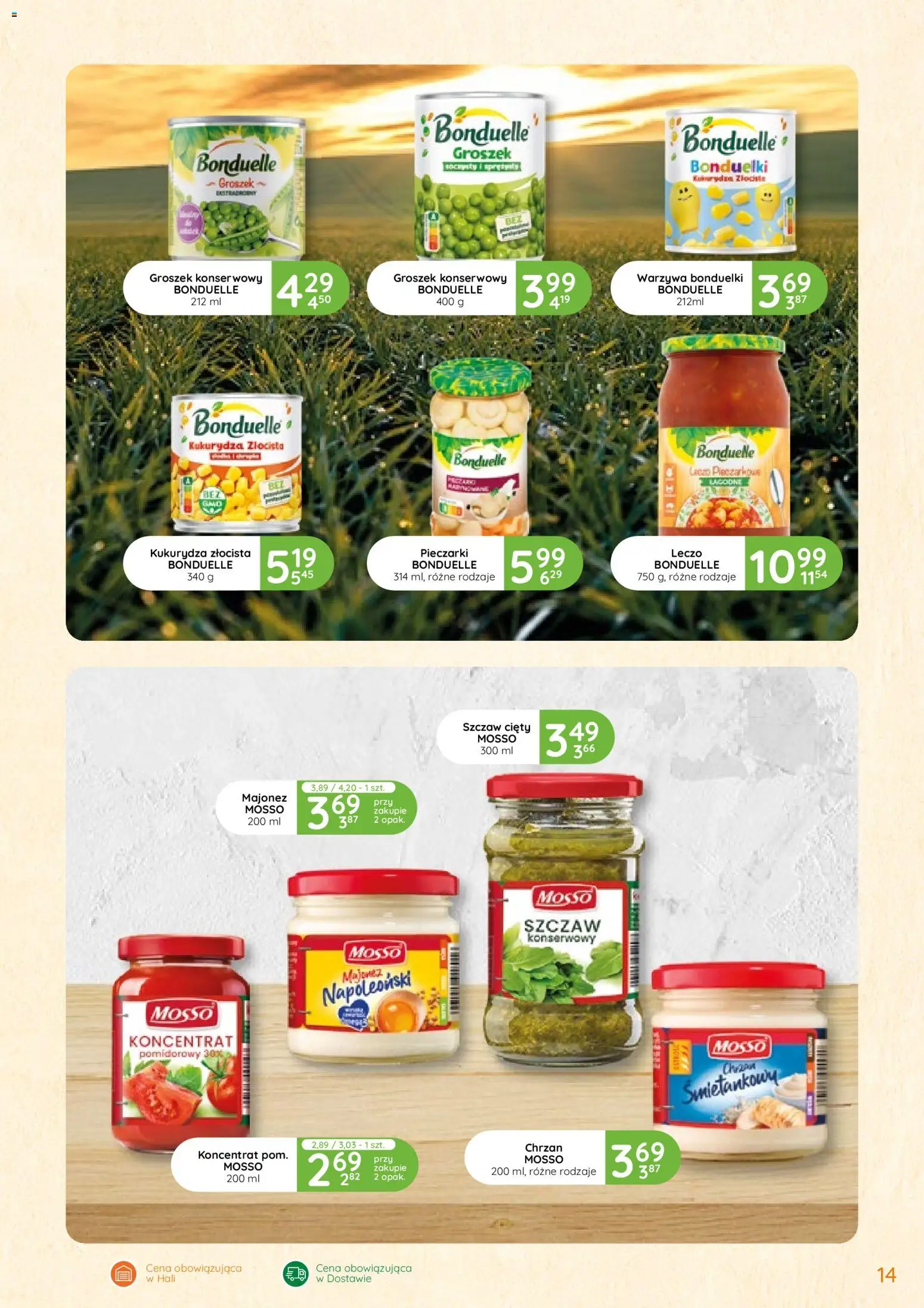 Eurocash Gazetka - Oferta Handlowa od 12.02.2026 | Strona: 14 | Produkty: Groszek, Koncentrat pomidorowy, Kukurydza, Majonez