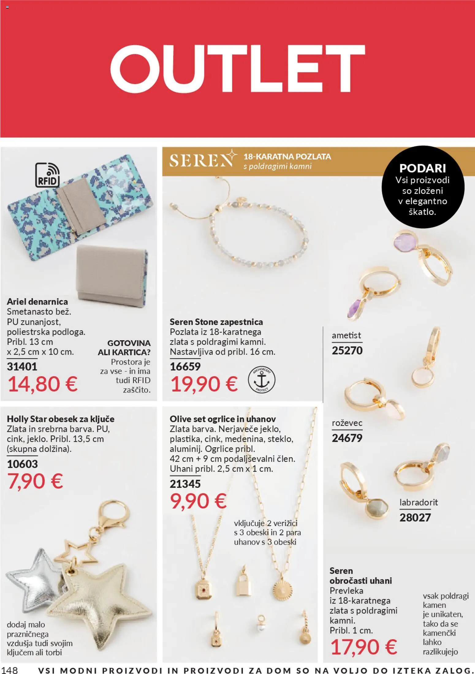 Novi Avon katalog ponudbe – veljaven od 29.12.2025 | Stran: 148 | Izdelki: Uhani, Prevleka, Olive, Denarnica