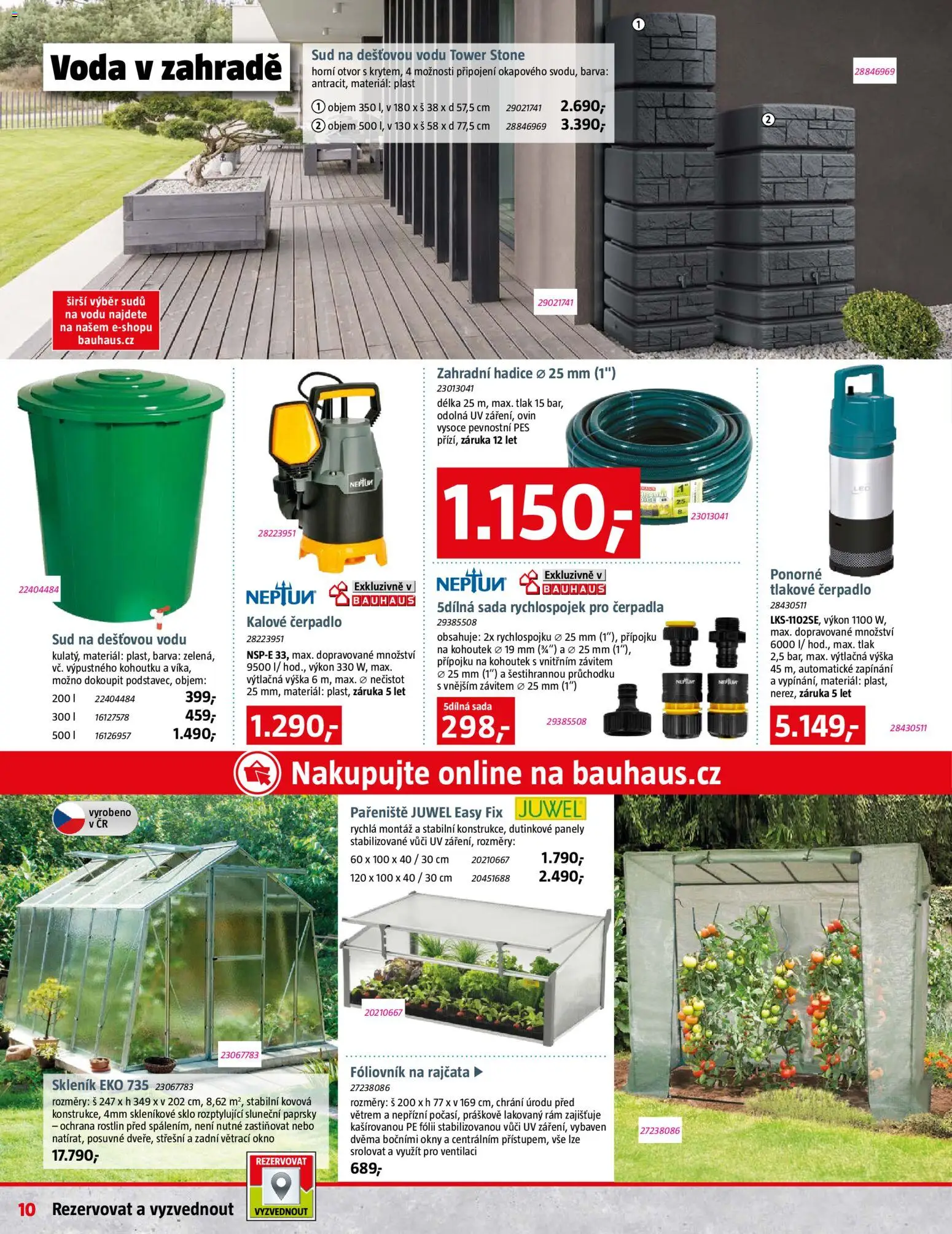 Bauhaus leták od 06.03.2026 | Strana: 10 | Produkty: Rajčata, Fóliovník, Čerpadlo, Pes