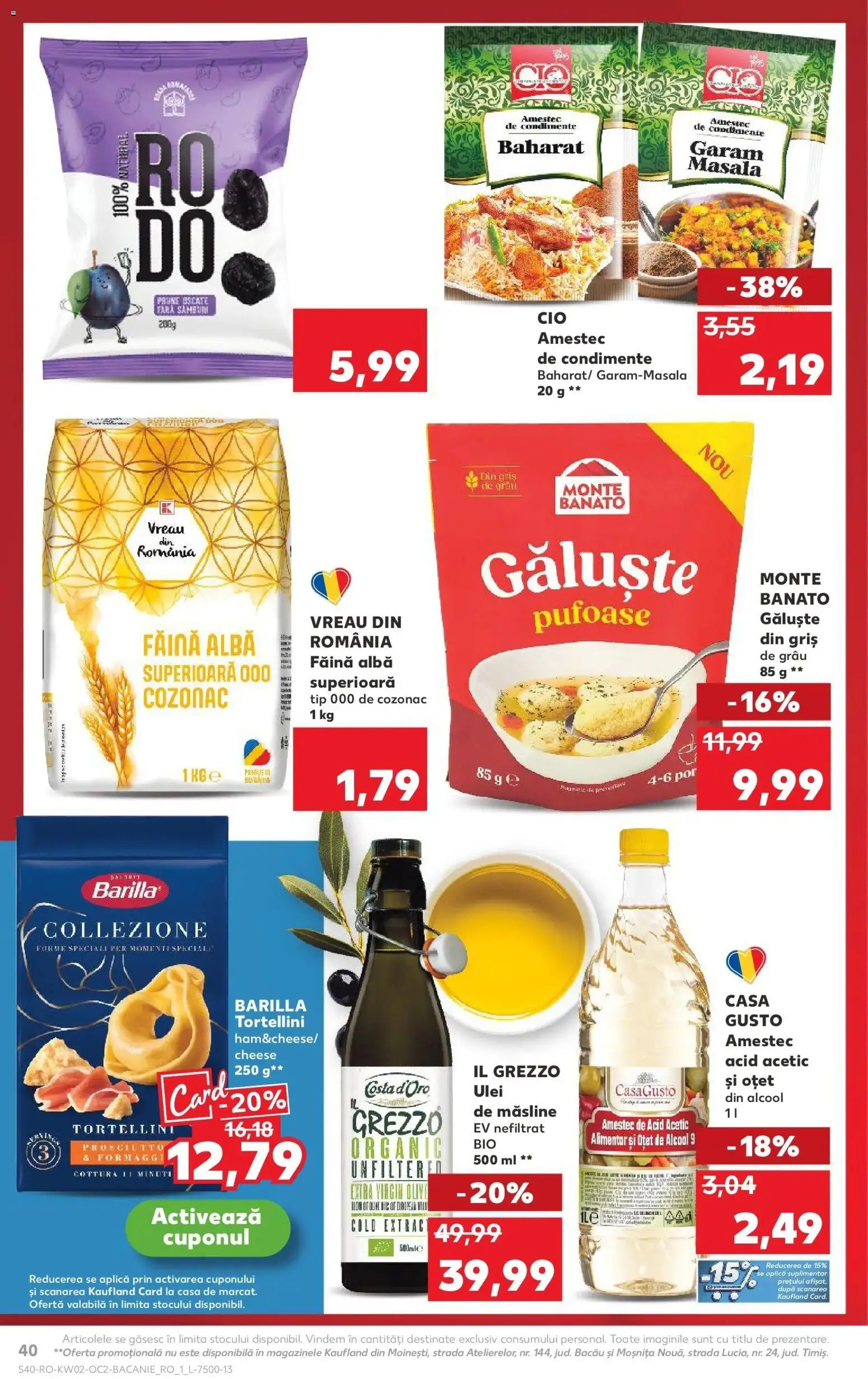 Noul catalog Kaufland – valabil de la 07.01.2026 | Pagină: 40 | Produse: Şerit ödül, Măsline, Ulei, Oțet