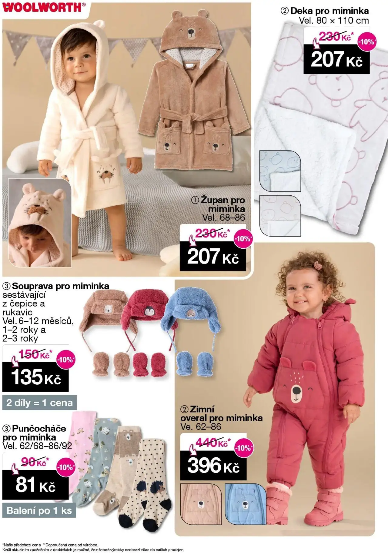 Woolworth leták - Třebíč, Třinec, Žatec, Otvice, Jihlava, Znojmo, Příbram od 10.10.2025 - akční nabídka | Strana: 24 | Produkty: Overal, Župan, Čepice, Punčocháče