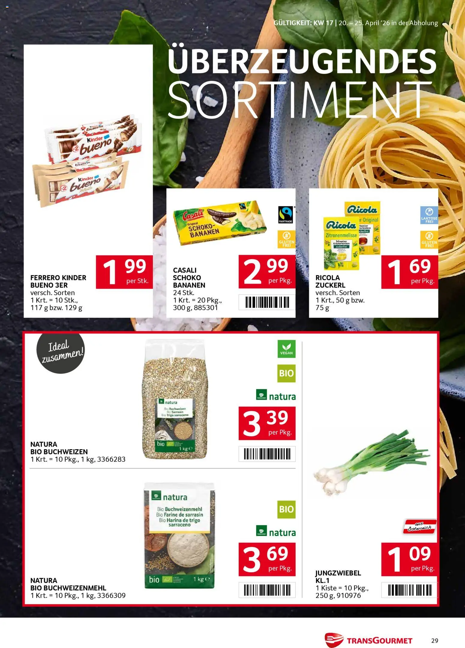 Transgourmet Flugblatt gültig ab 20.04.2026 | Seite: 29 | Produkte: Bananen