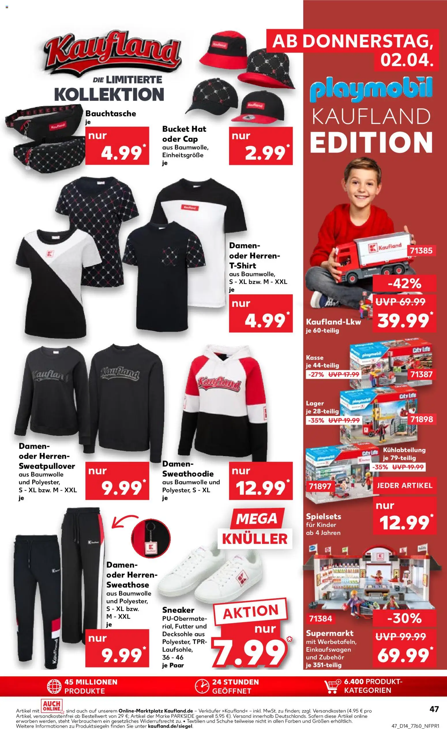 Kaufland Prospekt Stuttgart	 – gültig ab 02.04.2026 | Seite: 47 | Produkte: Sweathose, Sweatshirt, T-Shirt, Hoodie