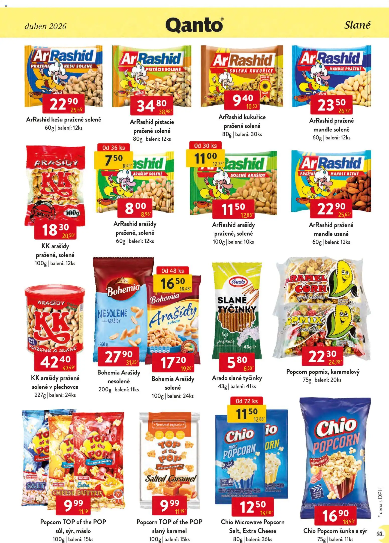 Astur & Qanto leták - Velkoobchod 04/2026 od 01.04.2026 | Strana: 93 | Produkty: Slaný karamel, Kešu, Gourmet, Popcorn