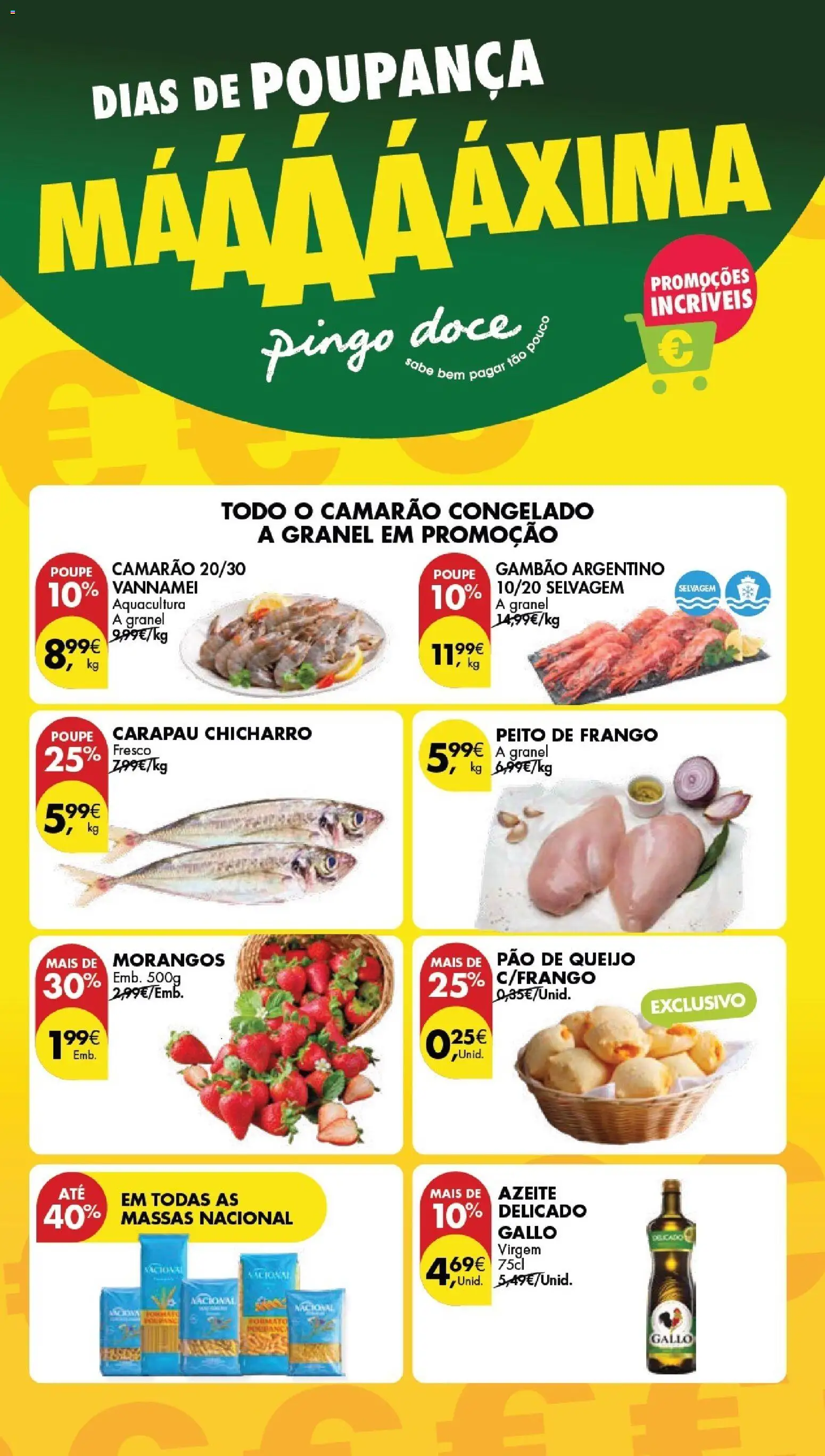 Pingo Doce Poupe Este Fim de Semana │ válido de 24.04.2026 | Página: 1 | Produtos: Azeite, Peito de frango, Queijo, Morangos