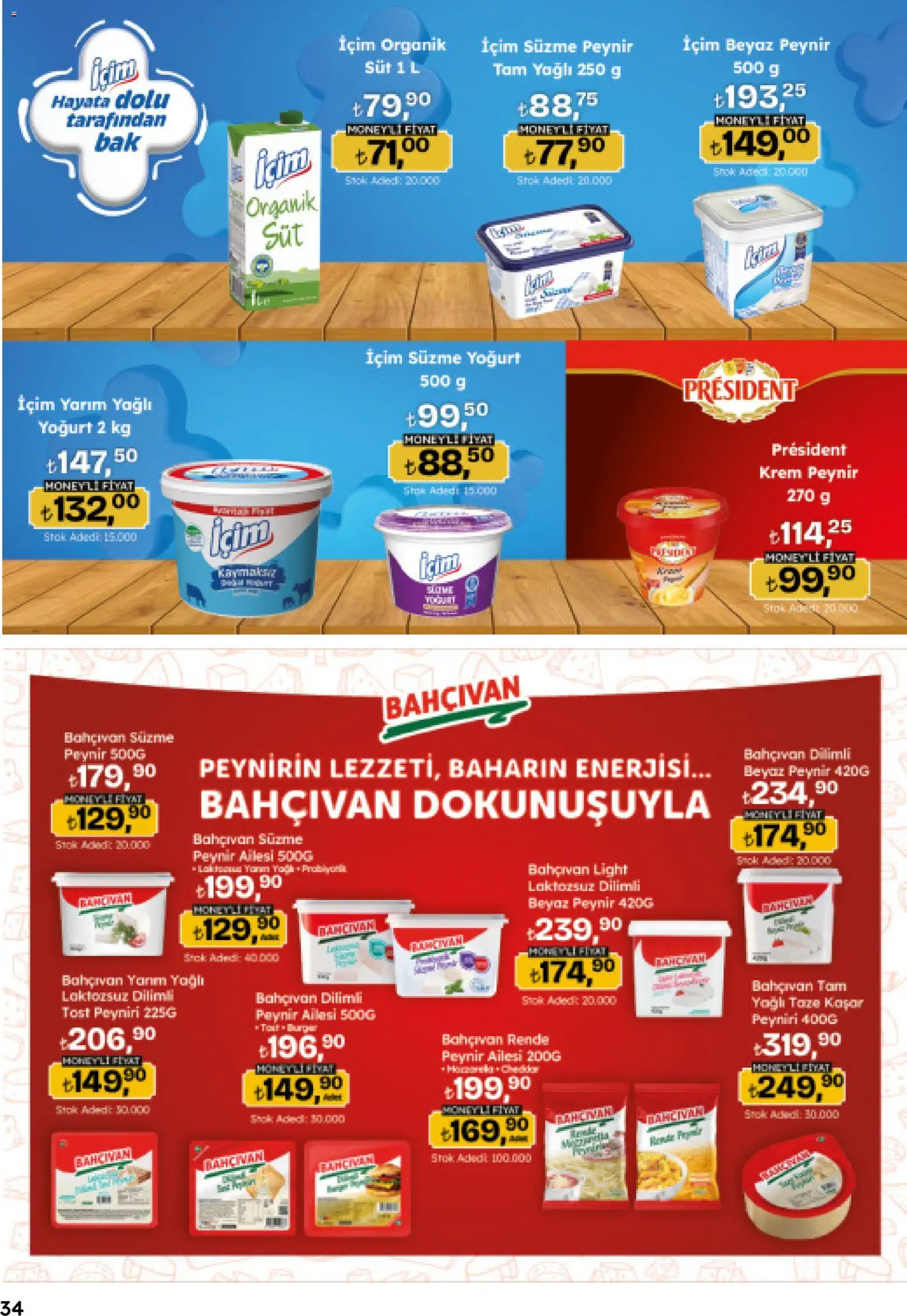 Migros Katalog - Migroskop - 16.04.2026 tarihinden itibaren geçerlidir | Sayfa: 34 | Ürünler: Süt, Peynir, Rende, Süzme peynir
