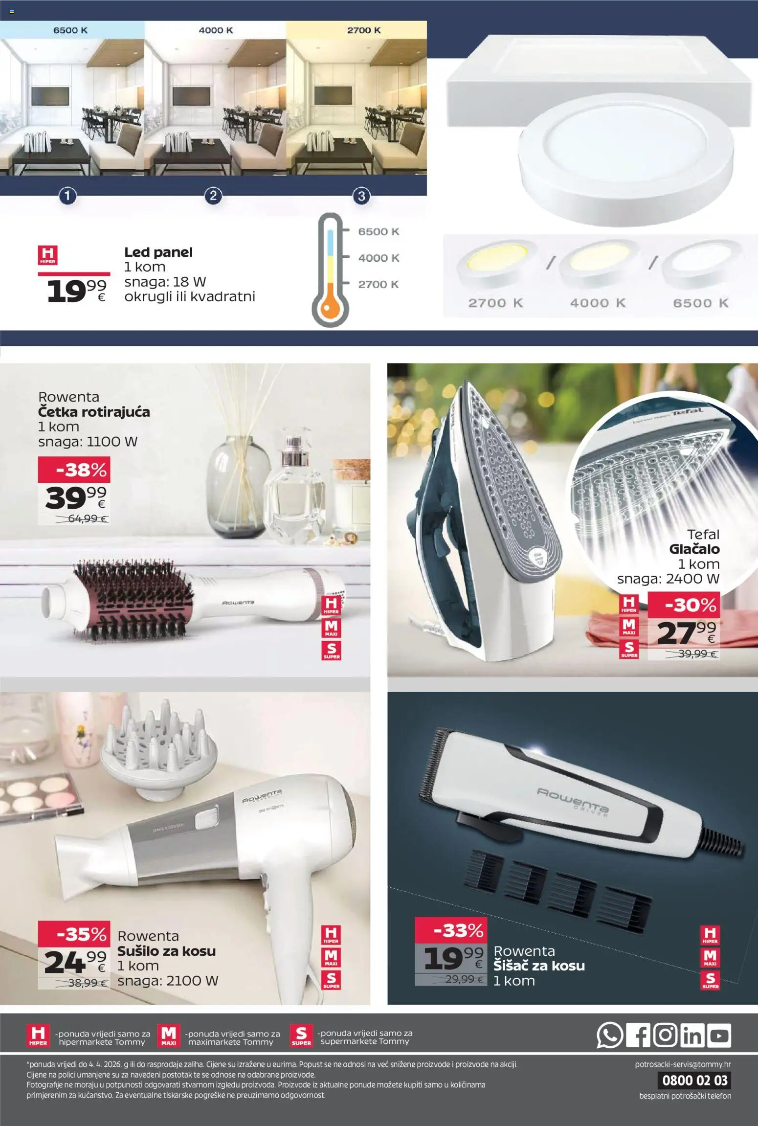 Tommy katalog | vrijedi od 23.03.2026 | Stranica: 12 | Proizvodi: Sušilo za kosu, Četka, Telefon