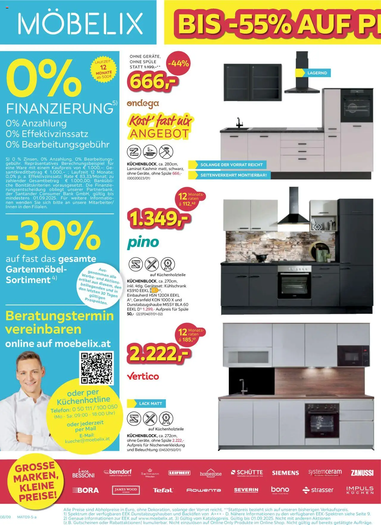 Möbelix Angebote gültig ab 26.08.2025 | Seite: 8 | Produkte: Telefon, Uhr, Kühlschrank, Gartenmöbel