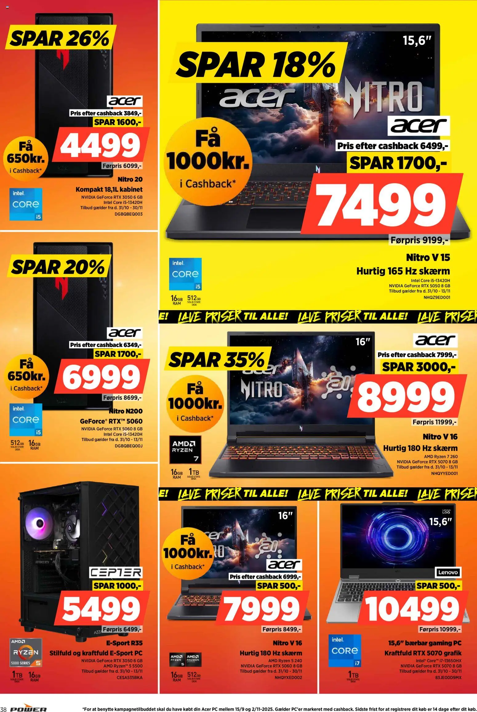 Power tilbudsavis – gyldig fra 24.10.2025 | Side: 38 | Produkter: Skærm, Disk, PC, Gaming PC