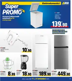 Volantino ARD Discount del 11.09.2025 | Pagina: 19 | Prodotti: Frullatore, Tè, Frigorifero, Congelatore