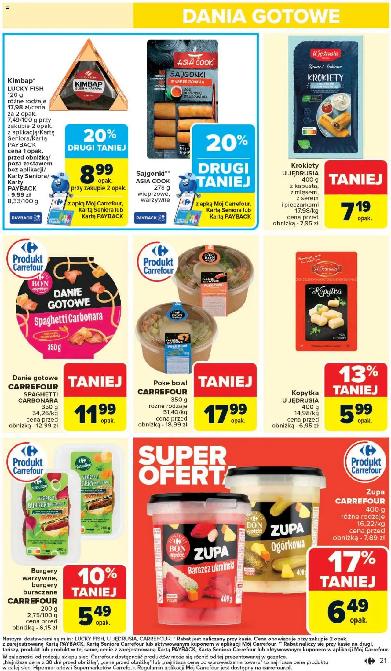 Carrefour Gazetka od 20.10.2025 | Strona: 23 | Produkty: Surimi, Wieprzowina, Sos, Dania gotowe