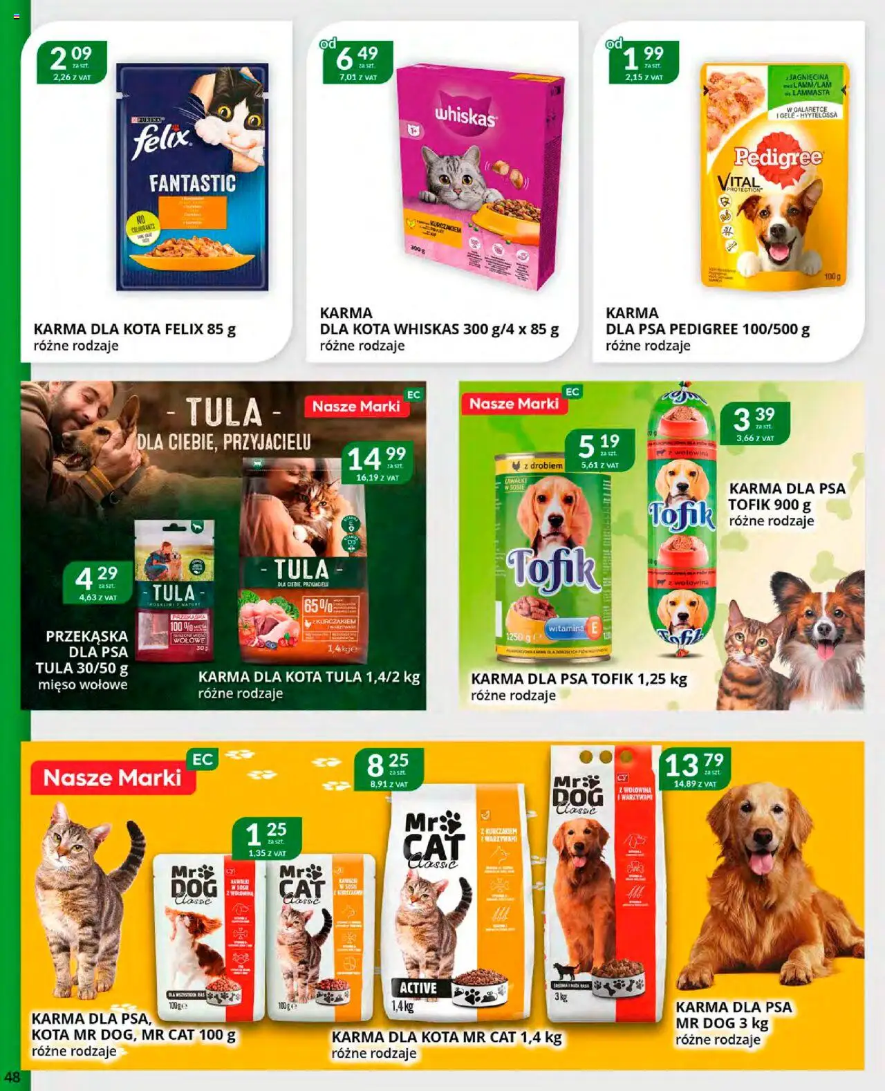 Eurocash Gazetka od 20.10.2025 | Strona: 48 | Produkty: Mięso, Pedigree, Karma dla kota, Wołowina