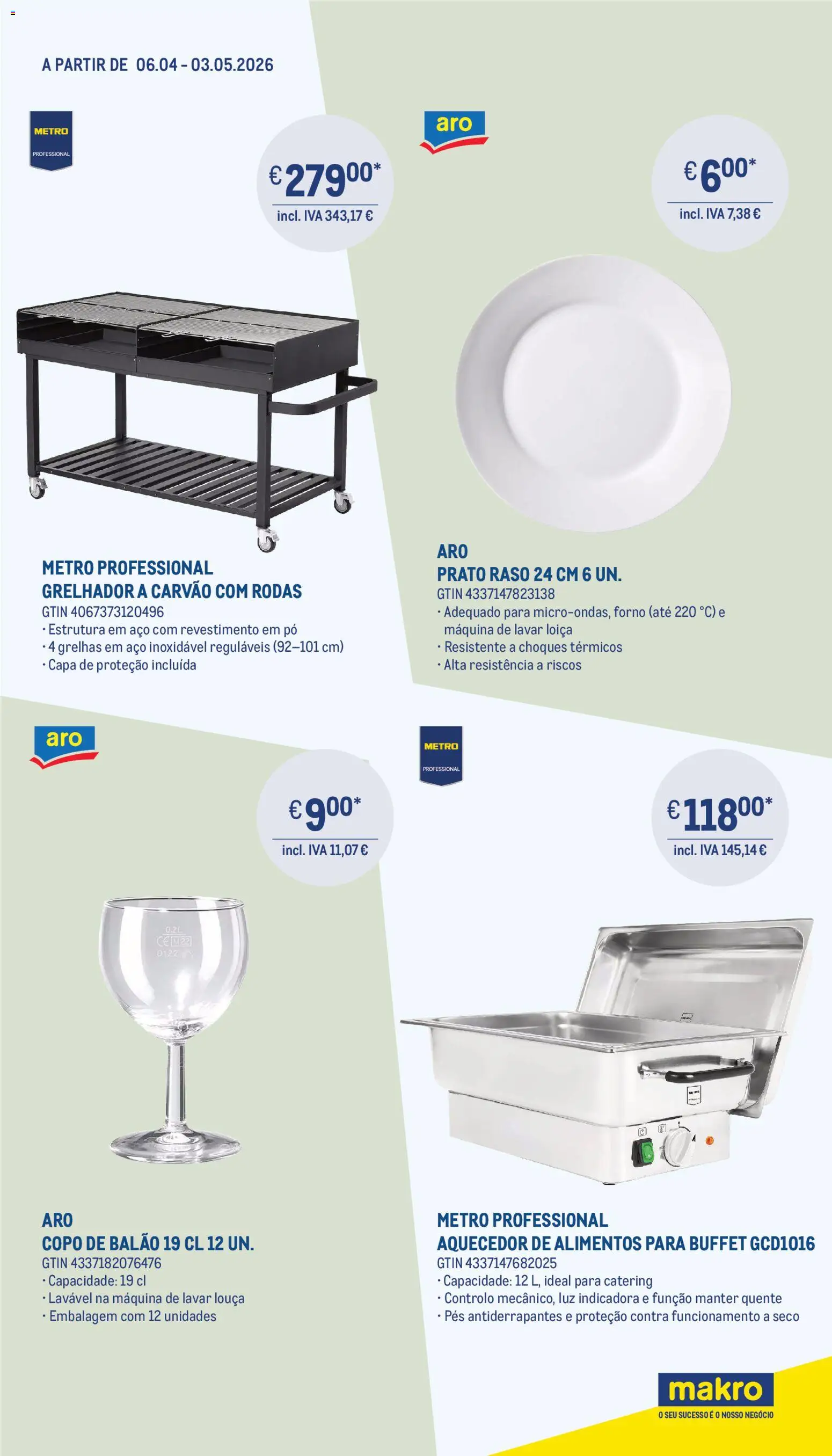 Makro - Tudo o que precisa para os seus eventos - Marketplace │ válido de 06.04.2026 | Página: 2 | Produtos: Forno, Máquina de lavar, Aquecedor, Pó