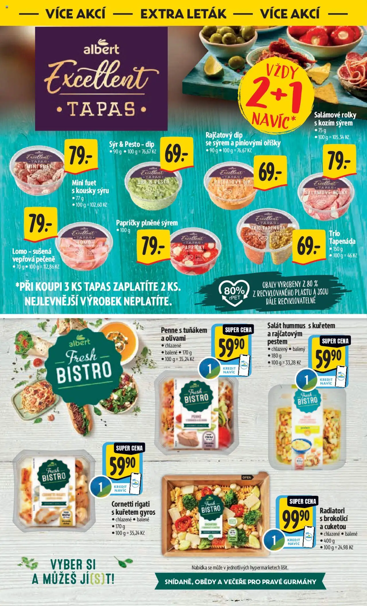 Albert leták - Hypermarket od 08.10.2025 | Strana: 52 | Produkty: Penne, Hummus, Gyros, Fuet