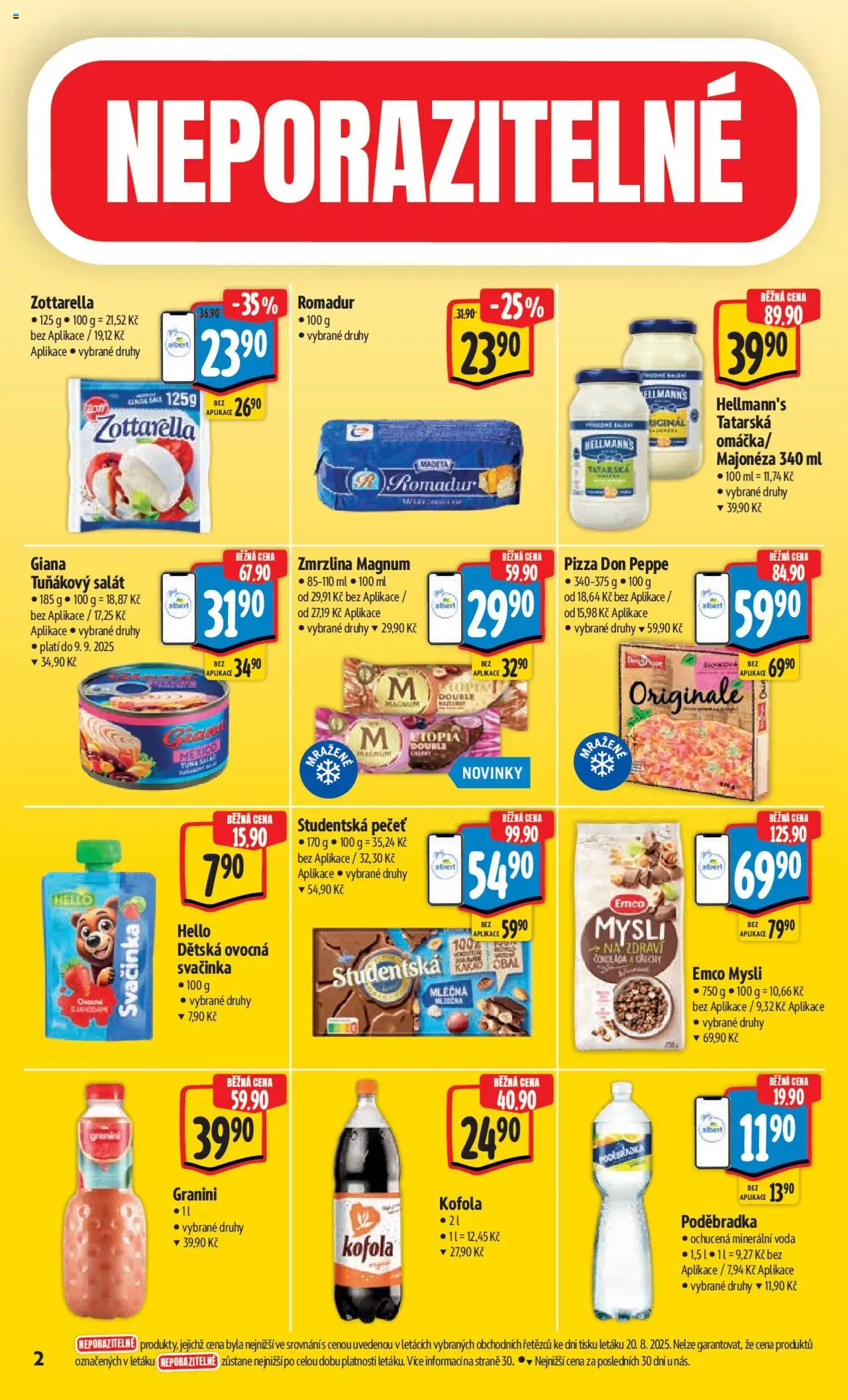 Albert leták - Hypermarket od 27.08.2025 | Strana: 6 | Produkty: Salát, Hellmann's, Romadur, Minerální voda