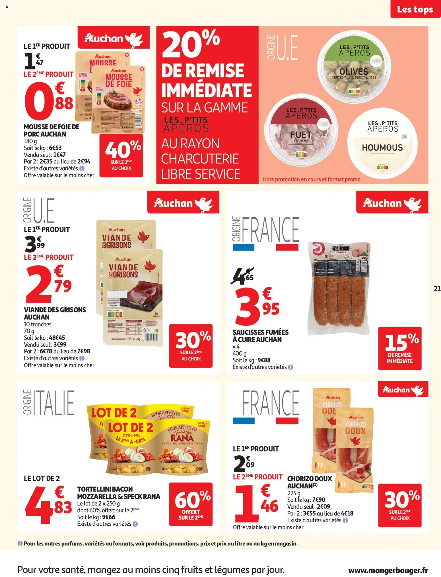 {H1} | Pagina: 21 | Producten: Bacon, Chorizo, Mozzarella, La