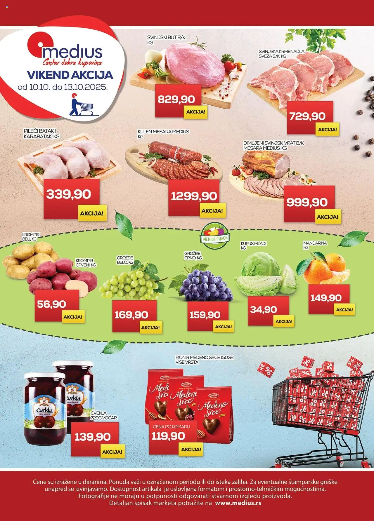 Medius katalog - važi od 10.10.2025 | Strana: 1 | Proizvode: Mandarina, Kulen, Kupus, Svinjska krmenadla