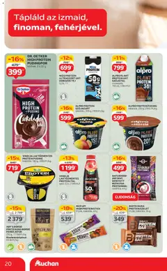 Auchan akciós ujság - amely érvényes a következő dátumtól: 17.07.2025 | Oldal: 20 | Termékek: Puding, Alpro, Szójaital, Tej