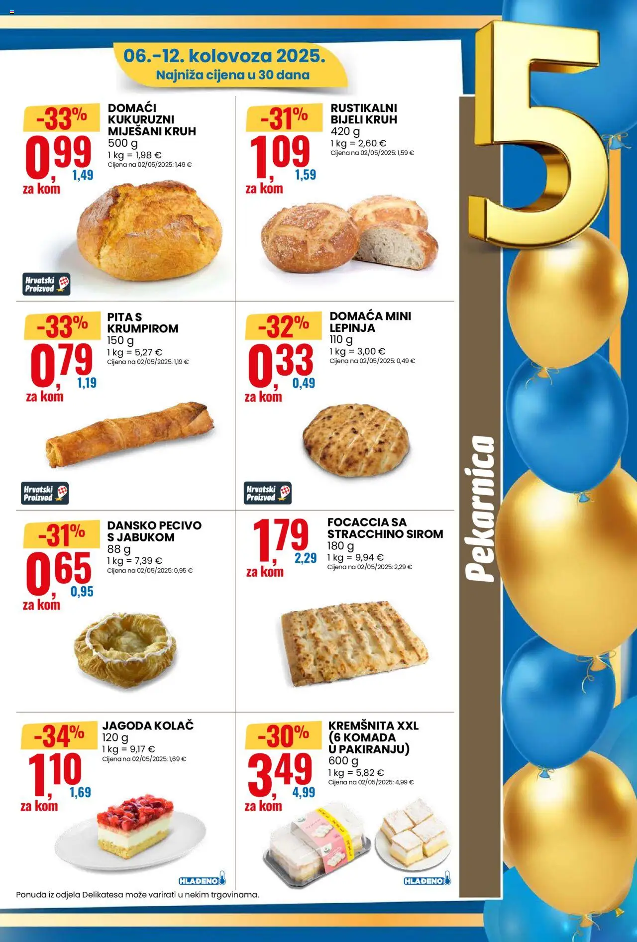 Eurospin katalog | vrijedi od 06.08.2025 | Stranica: 5 | Proizvodi: Kruh, Pita, Pecivo