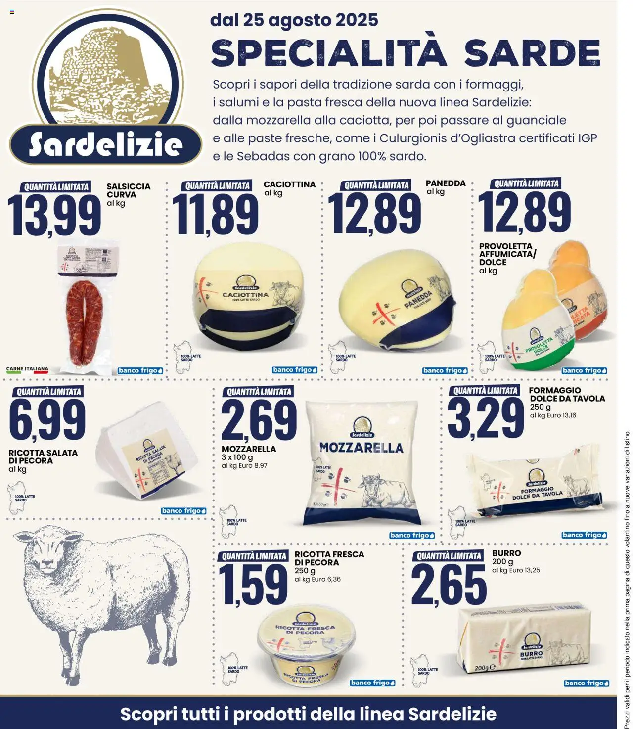 Volantino Eurospin del 25.08.2025 | Pagina: 10 | Prodotti: Latte, Formaggio, Salsiccia, Guanciale
