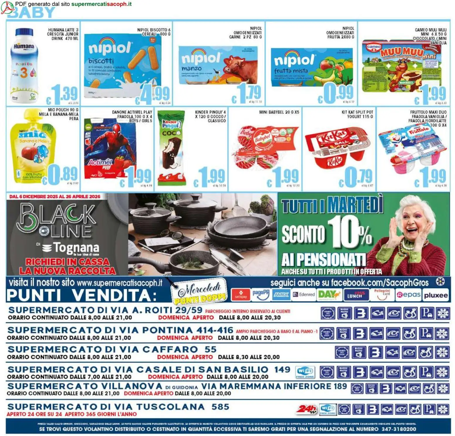 Volantino Sacoph del 17.03.2026 | Pagina: 24 | Prodotti: Cioccolato, Cereali, Latte, Cocco