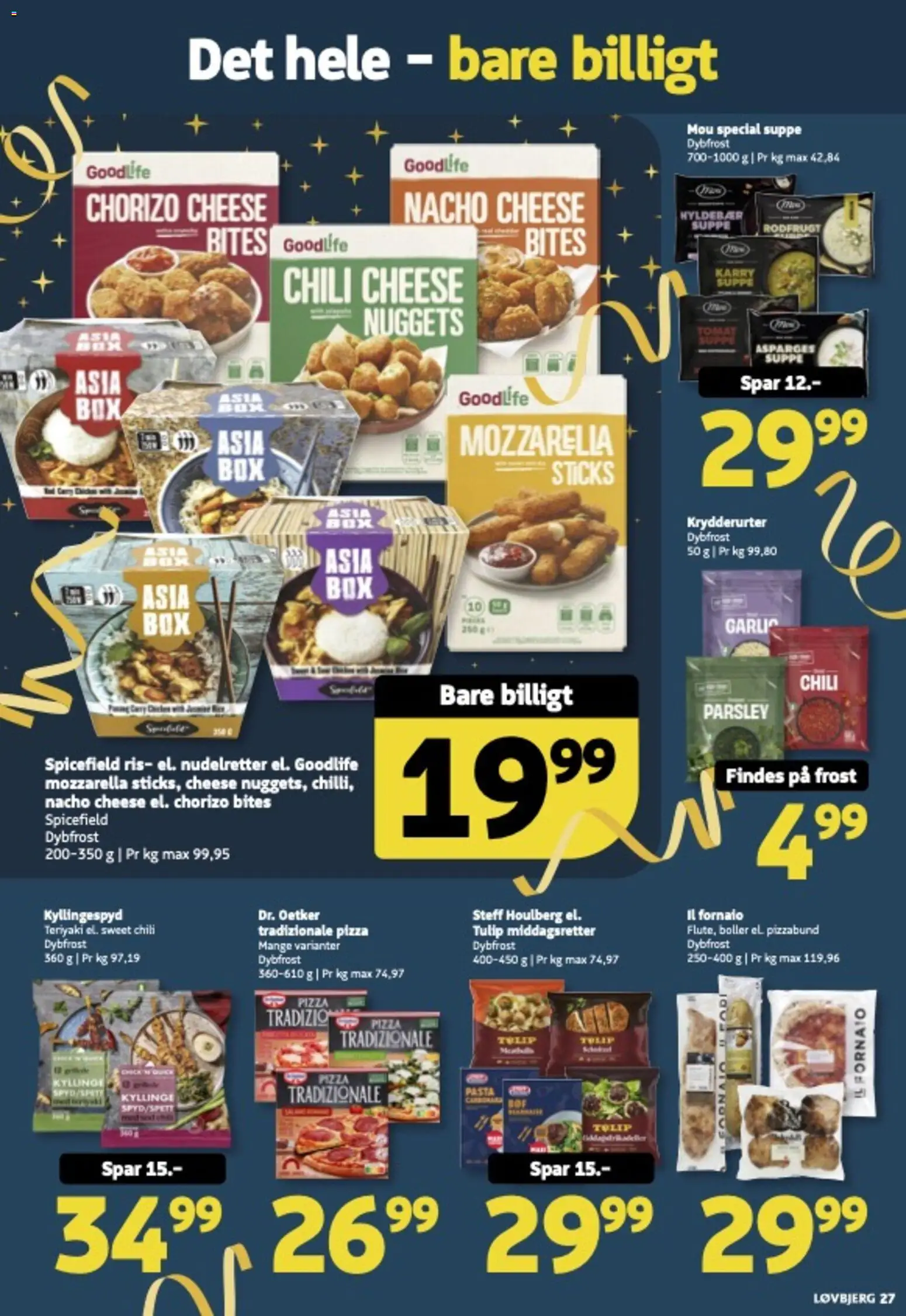 Løvbjerg tilbudsavis – gyldig fra 27.12.2025 | Side: 28 | Produkter: Karry, Pizza, Pasta, Mozzarella