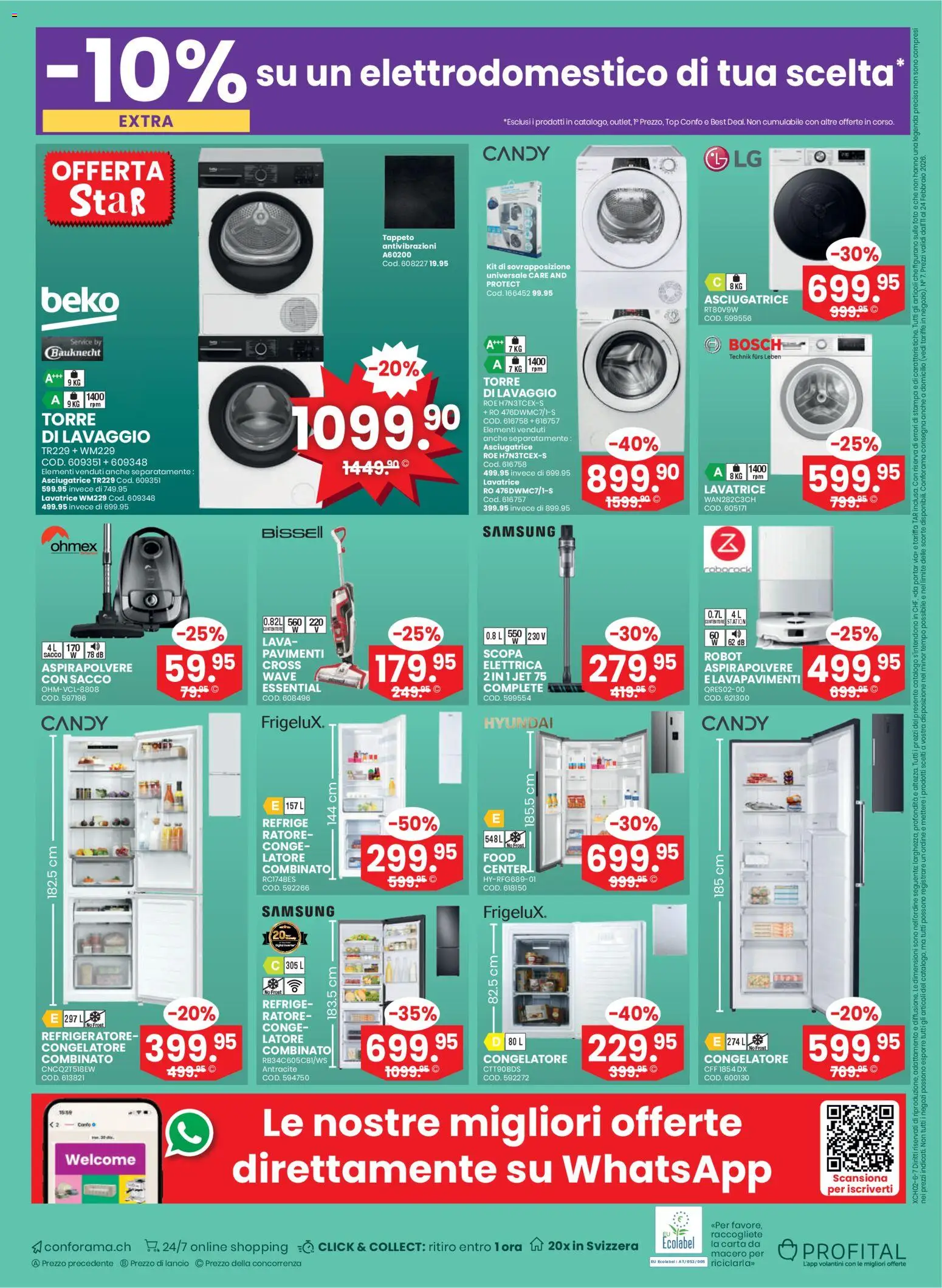 Conforama Aktionen IT – gültig ab 11.02.2026 | Seite: 16 | Produkte: Top, Samsung, Bosch