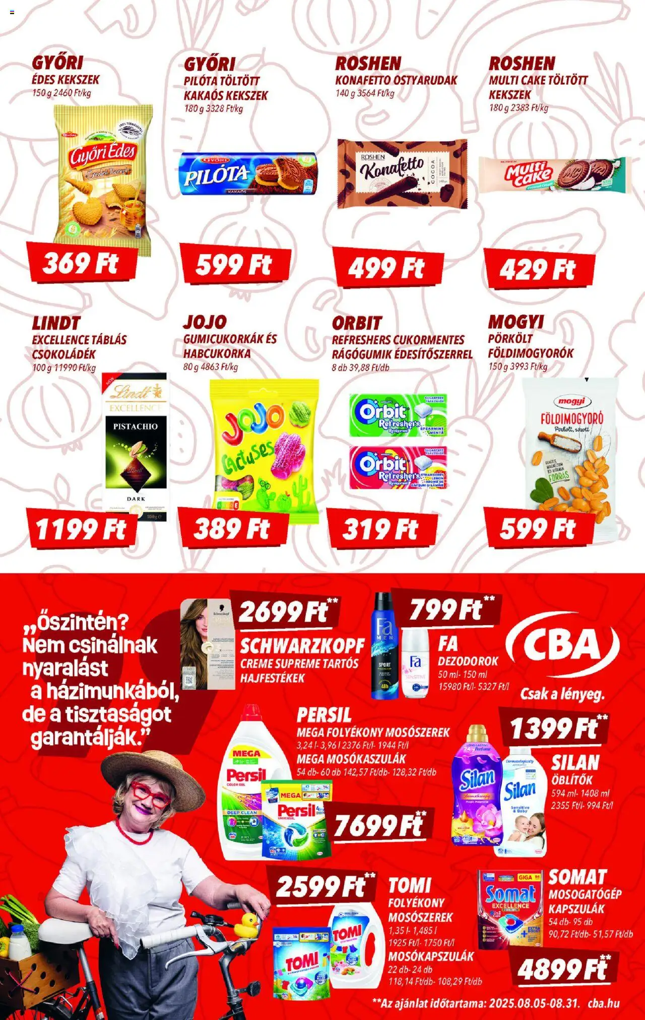 CBA akciós ujság - amely érvényes a következő dátumtól: 14.08.2025 | Oldal: 6 | Termékek: Persil, Mosogatógép, Mosószerek, Földimogyoró