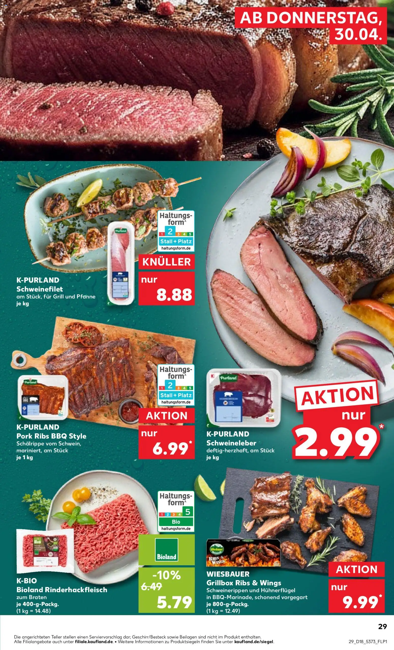 Kaufland Prospekt Kiel	 – gültig ab 30.04.2026 | Seite: 29 | Produkte: Grill, Schweinefilet