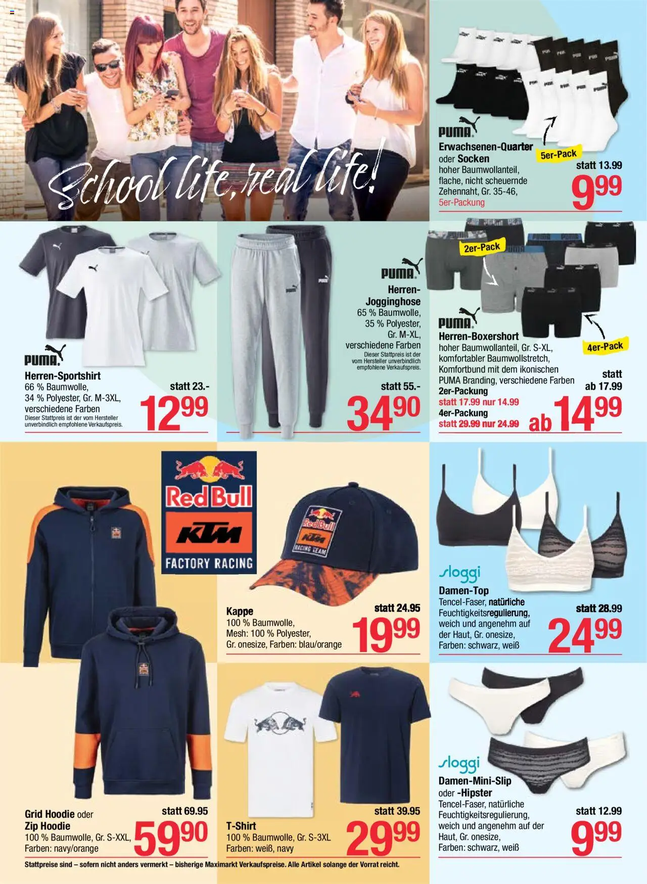 Maximarkt Flugblatt gültig ab 11.08.2025 | Seite: 16 | Produkte: Socken, Kappe
