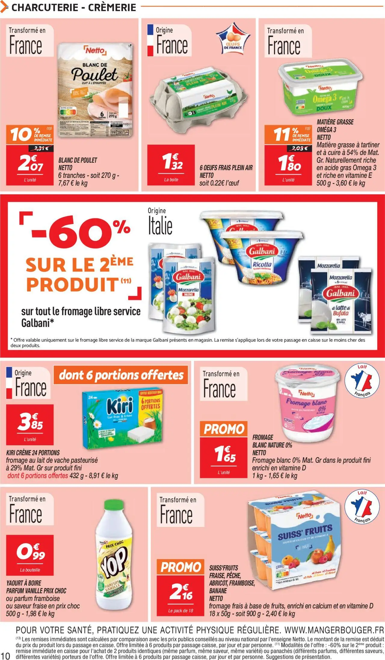  | Page: 10 | Produits: Framboise, Banane, Yaourt, Crème