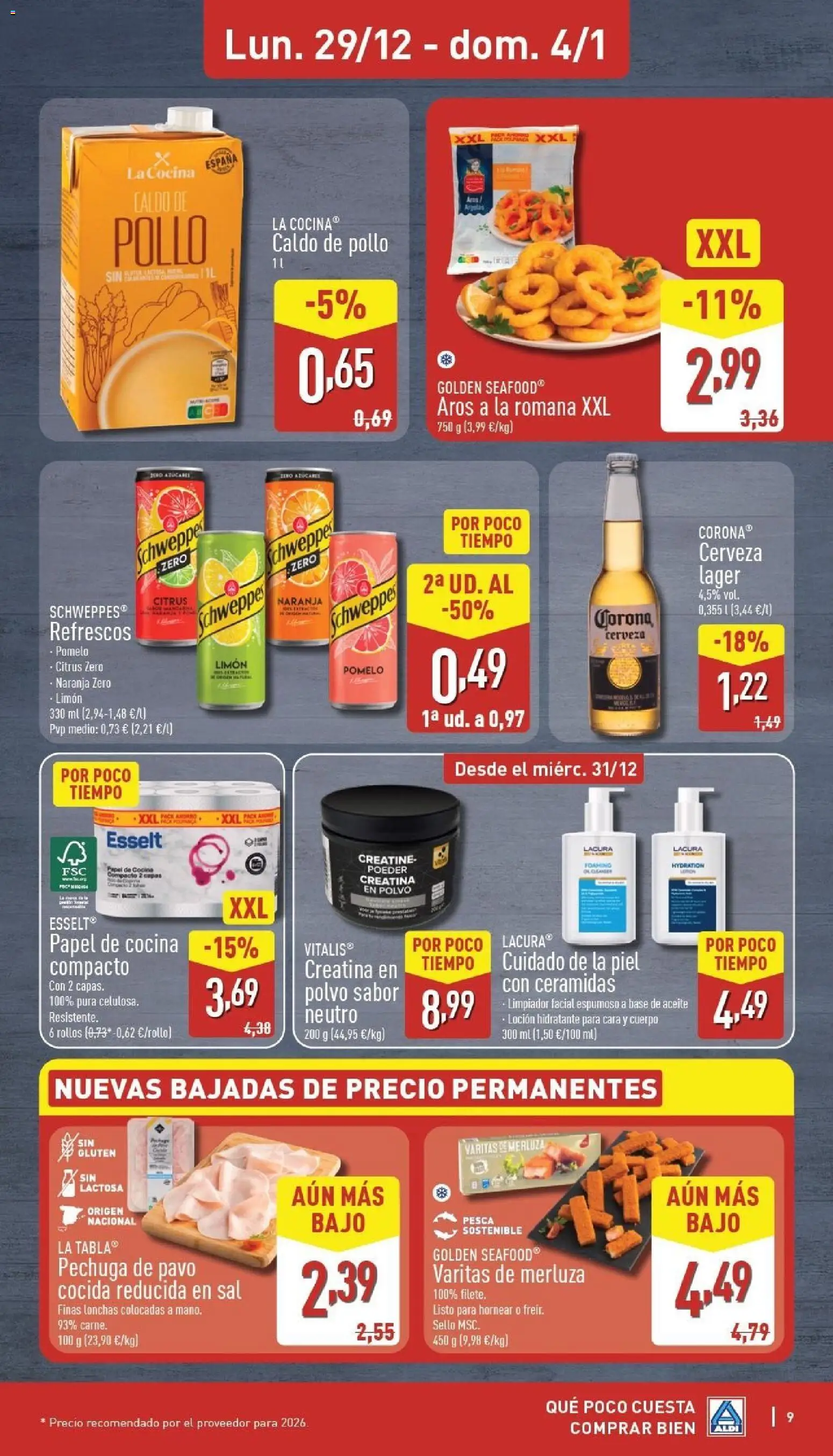 Aldi folleto Baleares │ válido desde el 29.12.2025 | Página: 9 | Productos: Polvo, Aceite, Cerveza, Cocina