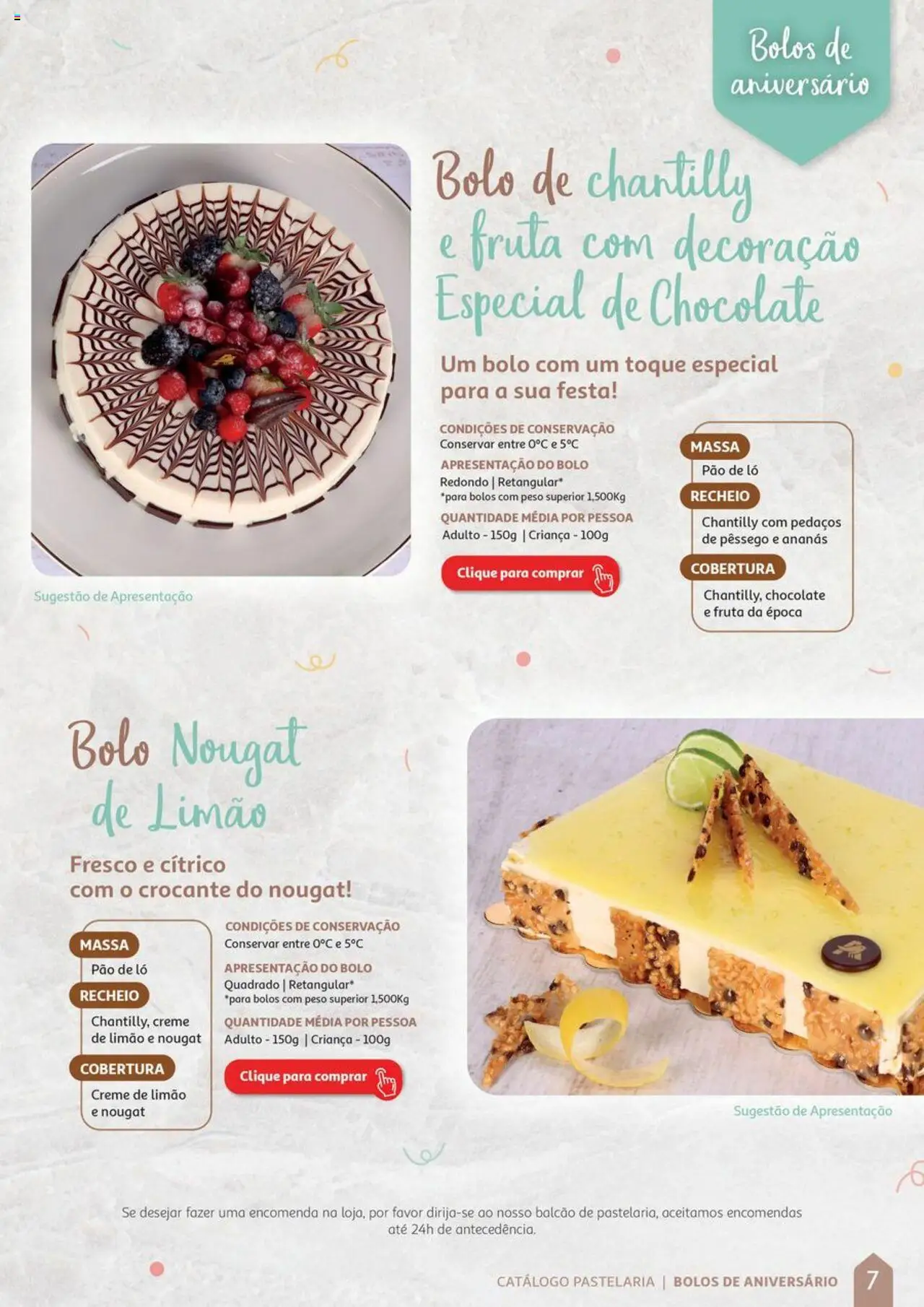 Auchan Catálogo de Pastelaria │ válido de 08.04.2024 | Página: 7 | Produtos: Bolo, Pão, Massa, Creme