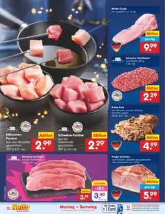 Netto Marken-Discount Prospekt 	 ab 22.12.2025 gültig | Seite: 12 | Produkte: Hahnchen, Schinken, Fondue, Hackfleisch