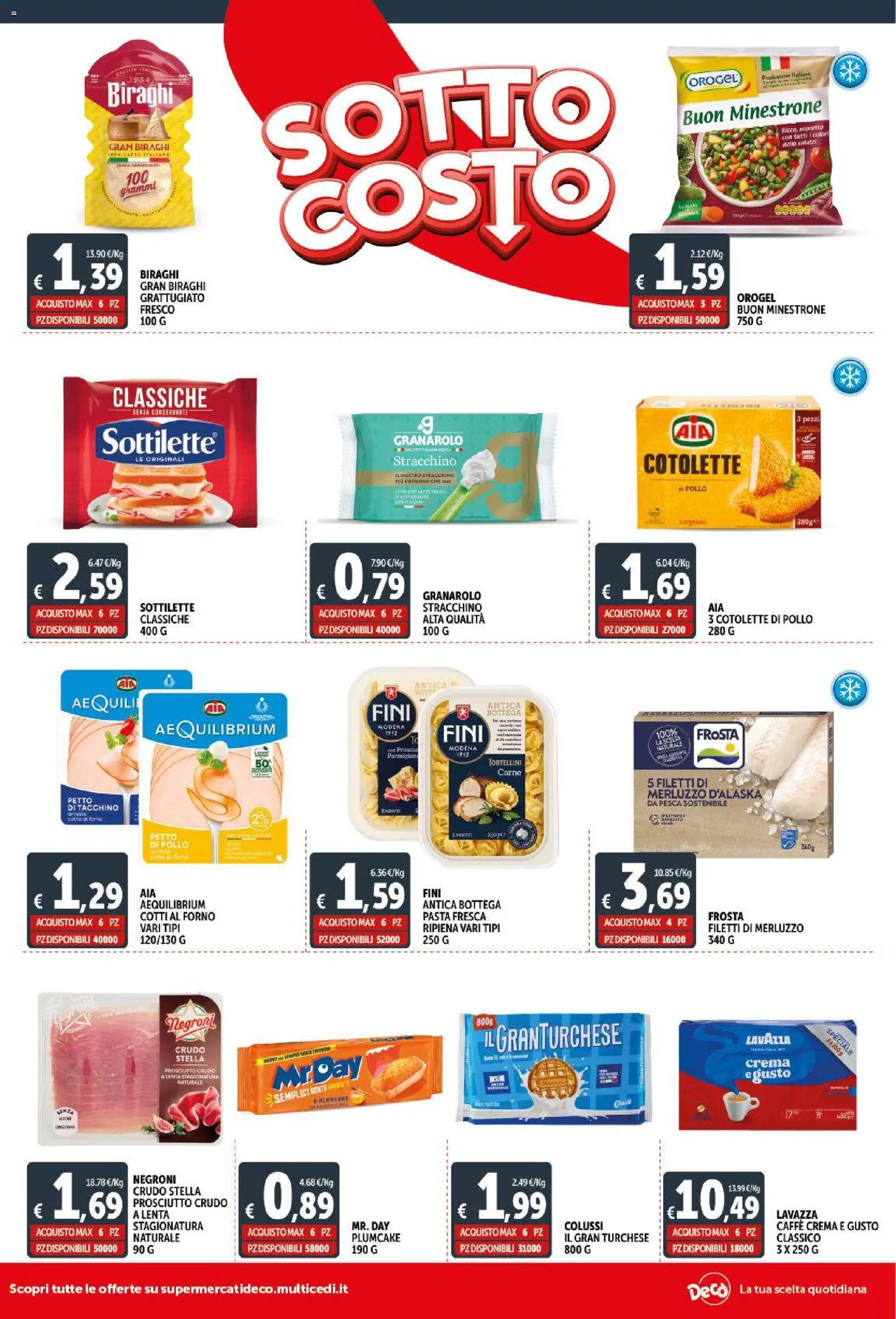 Volantino Decò del 30.01.2026 | Pagina: 2 | Prodotti: Caffè, Pollo, Plumcake, Forno